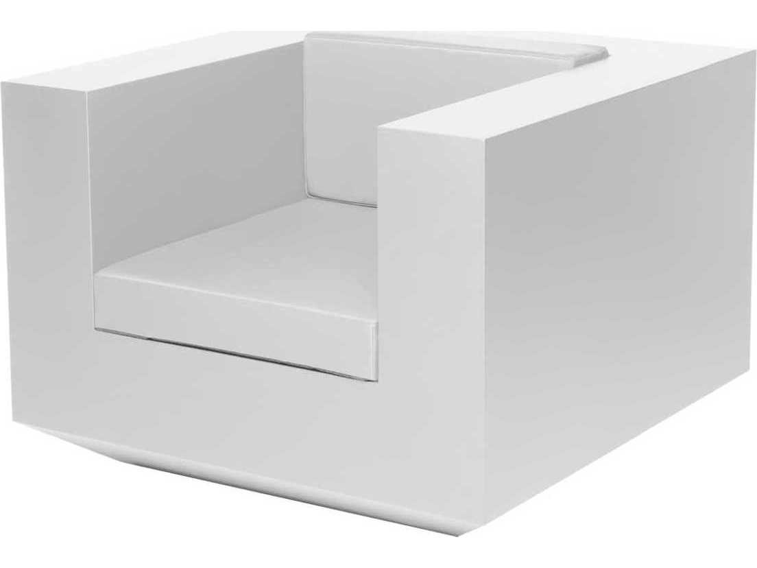 Vondom Outdoor Vela White Matte Resin Lounge Chair