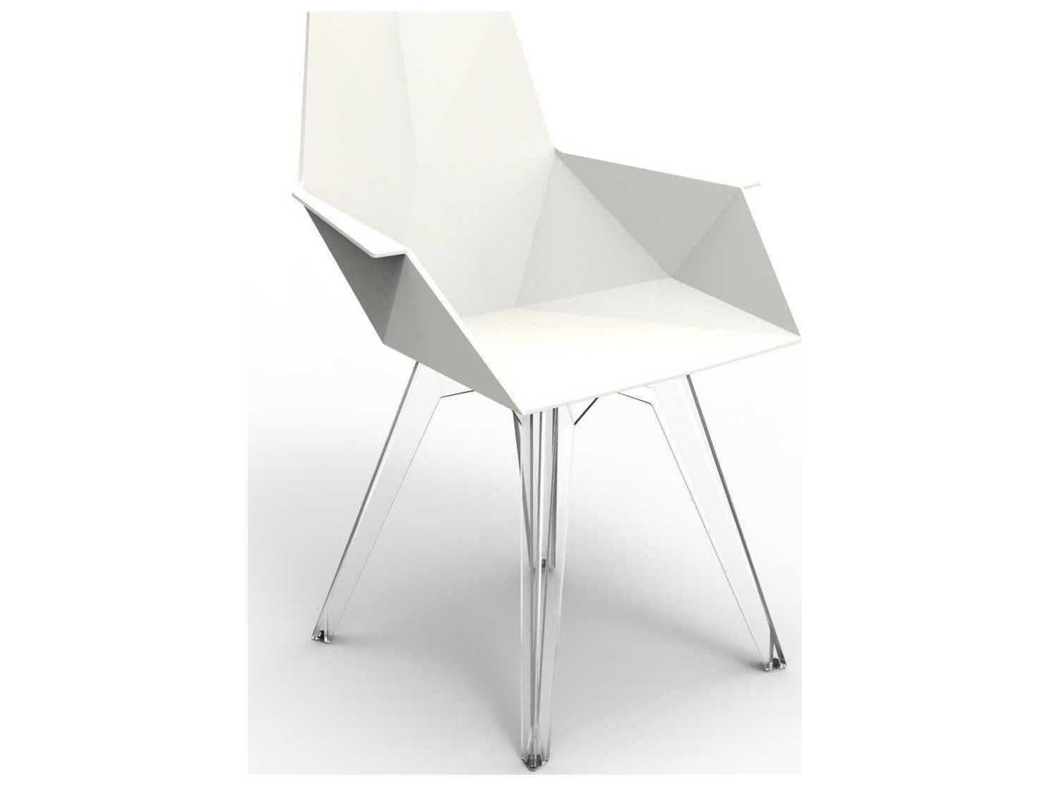 Vondom Outdoor Faz White Matte Resin Dining Chair Set of 4