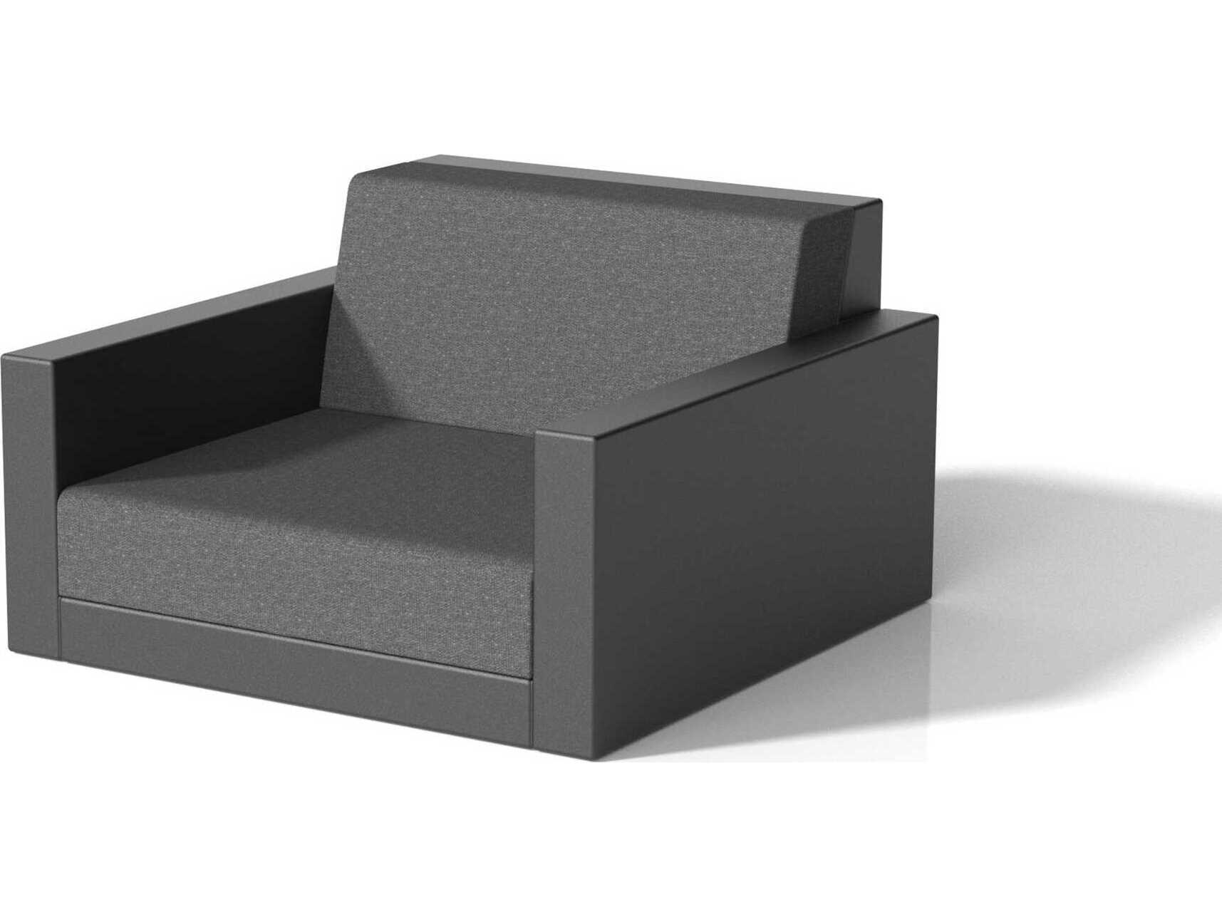 Vondom Outdoor Pixel Resin / Cushion Anthracite Lounge Chair