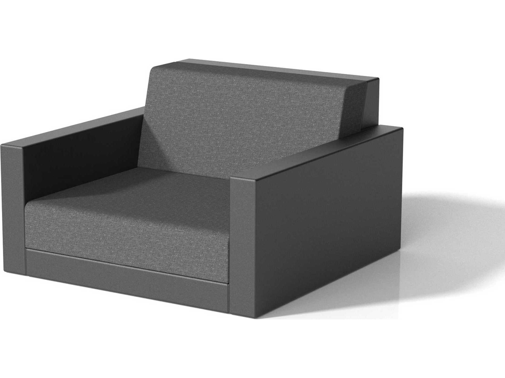 Vondom Outdoor Pixel Resin / Cushion Black Lounge Chair