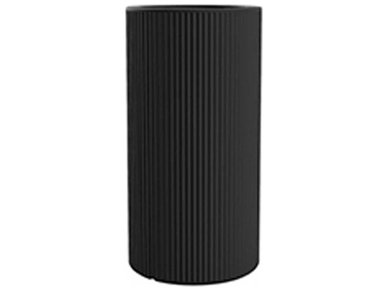 Vondom Outdoor Gatsby Tall Cylinder Planter x H Basic Black