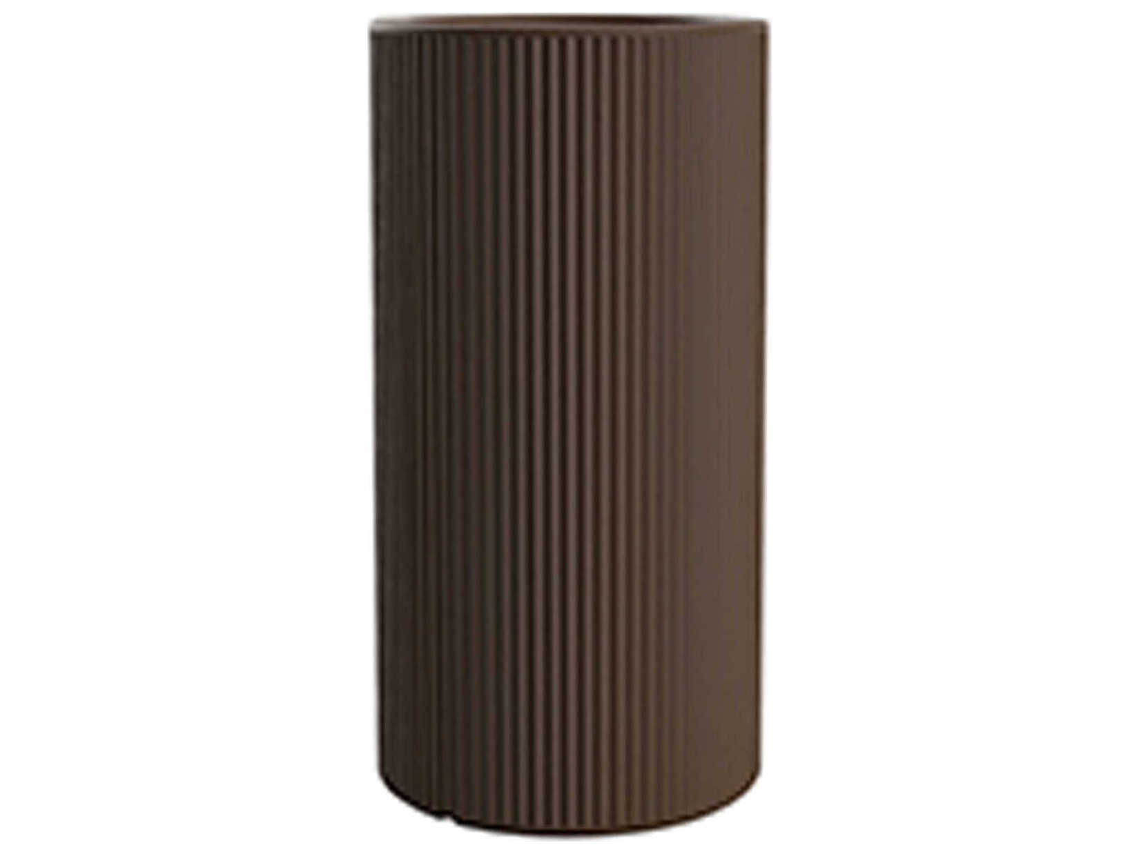 Vondom Outdoor Gatsby Tall Cylinder Planter x H Basic Brown