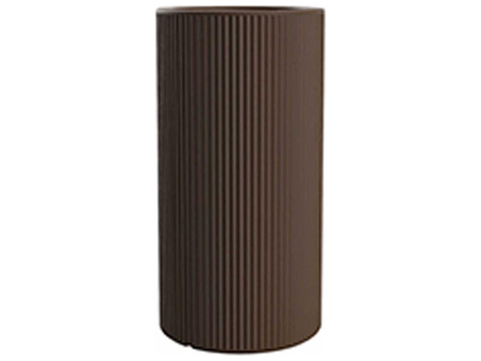 Vondom Outdoor Gatsby Tall Cylinder Planter x H Basic Brown