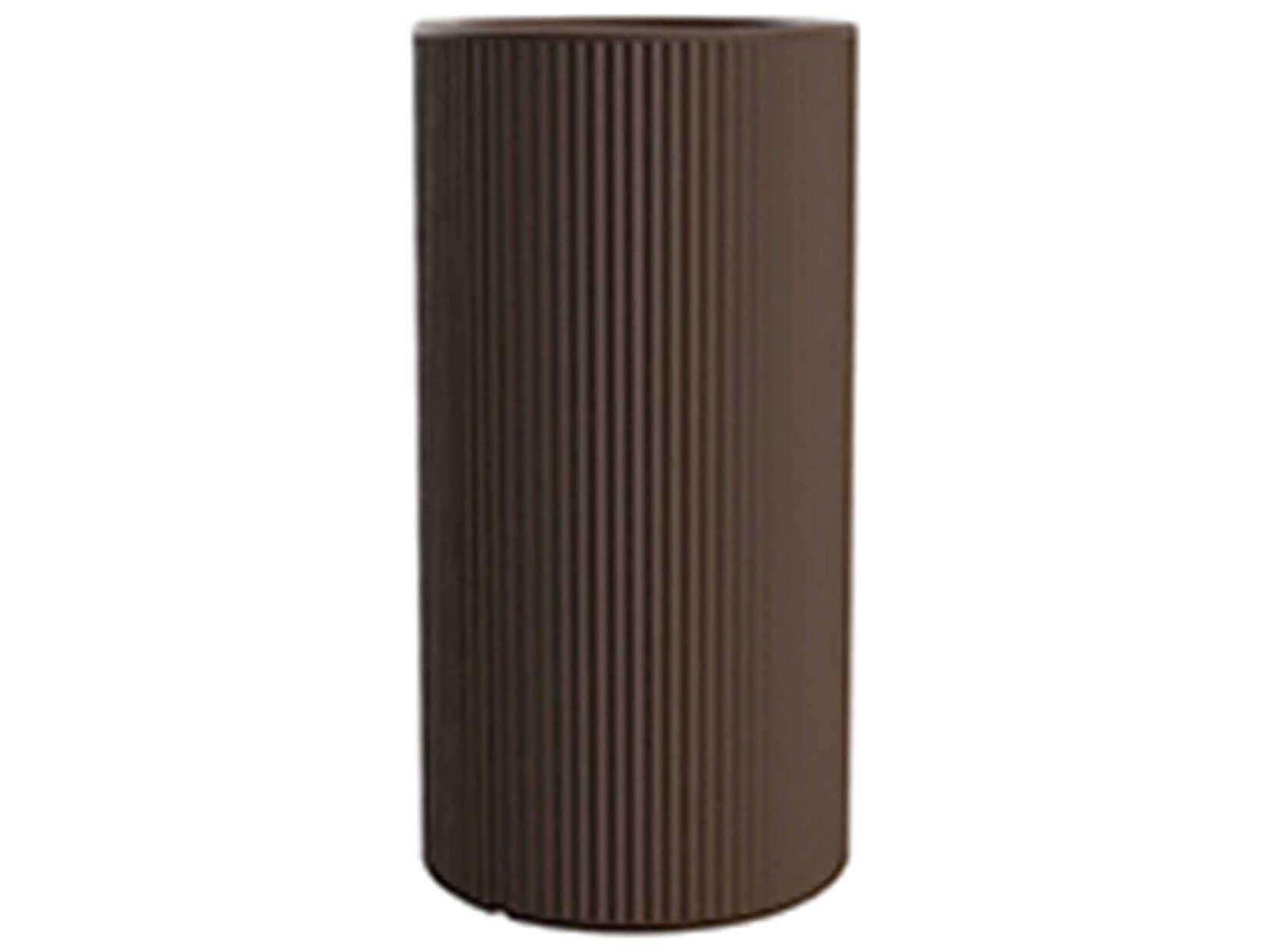 Vondom Outdoor Gatsby Tall Cylinder Planter x H Basic Brown