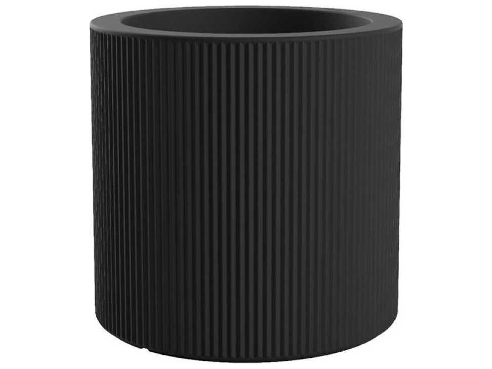 Vondom Outdoor Gatsby Cylinder Planter x H  Basic Black