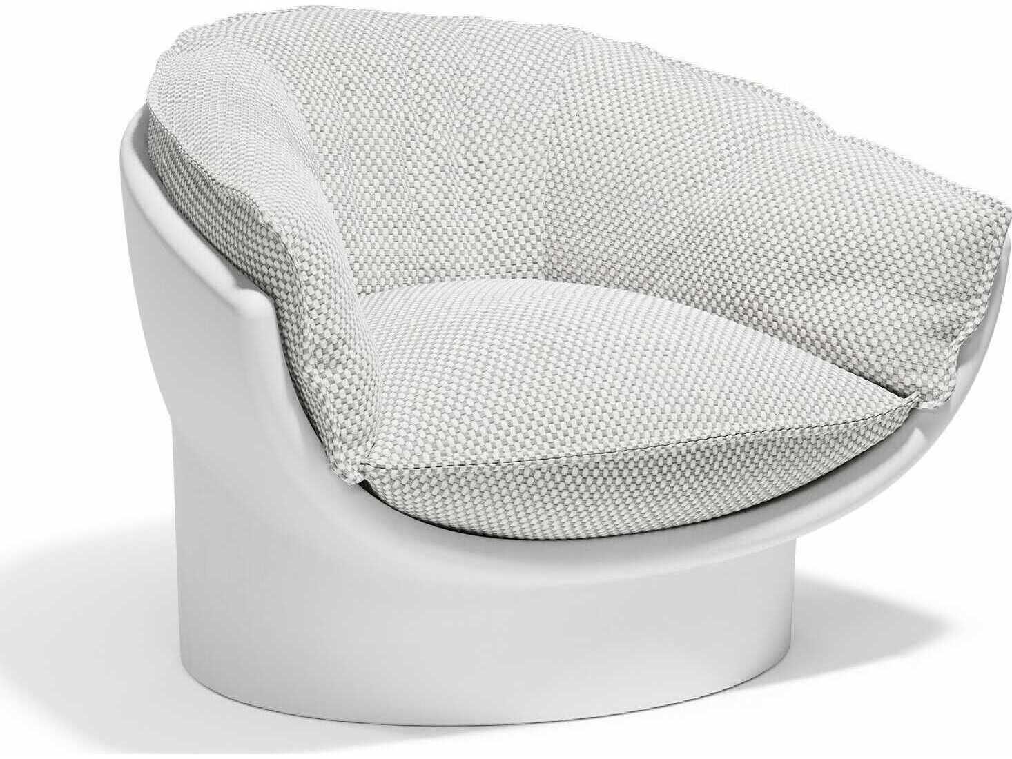 Vondom Outdoor Luna Lounge Chair White Getaria Iceberg Upholstery