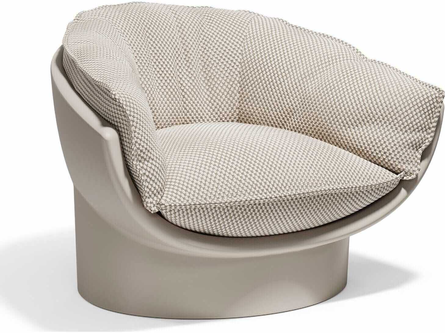 Vondom Outdoor Luna Lounge Chair Ecru Getaria Desert Upholstery