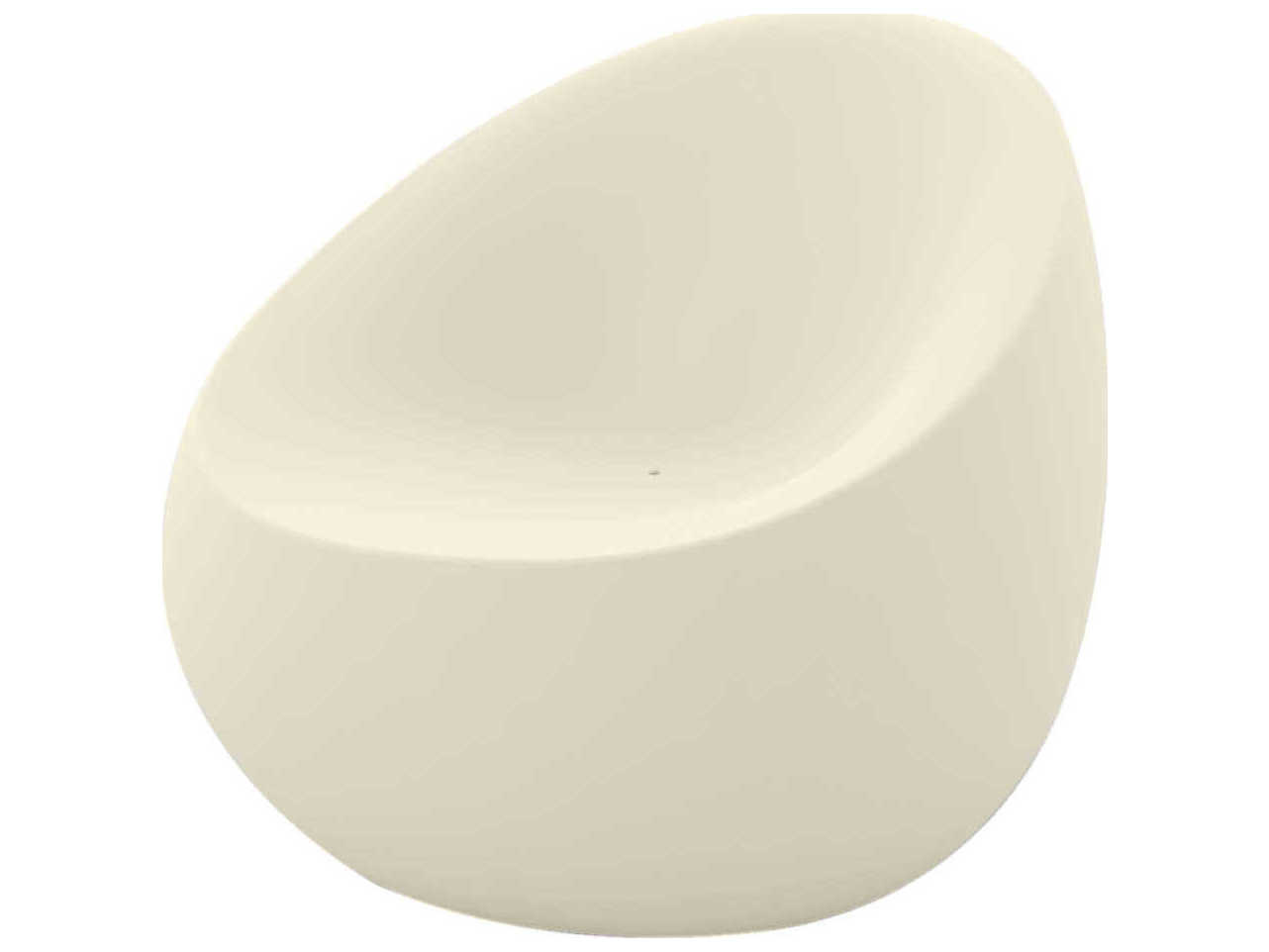 Vondom Outdoor Stone Ecru Matte Resin Lounge Chair