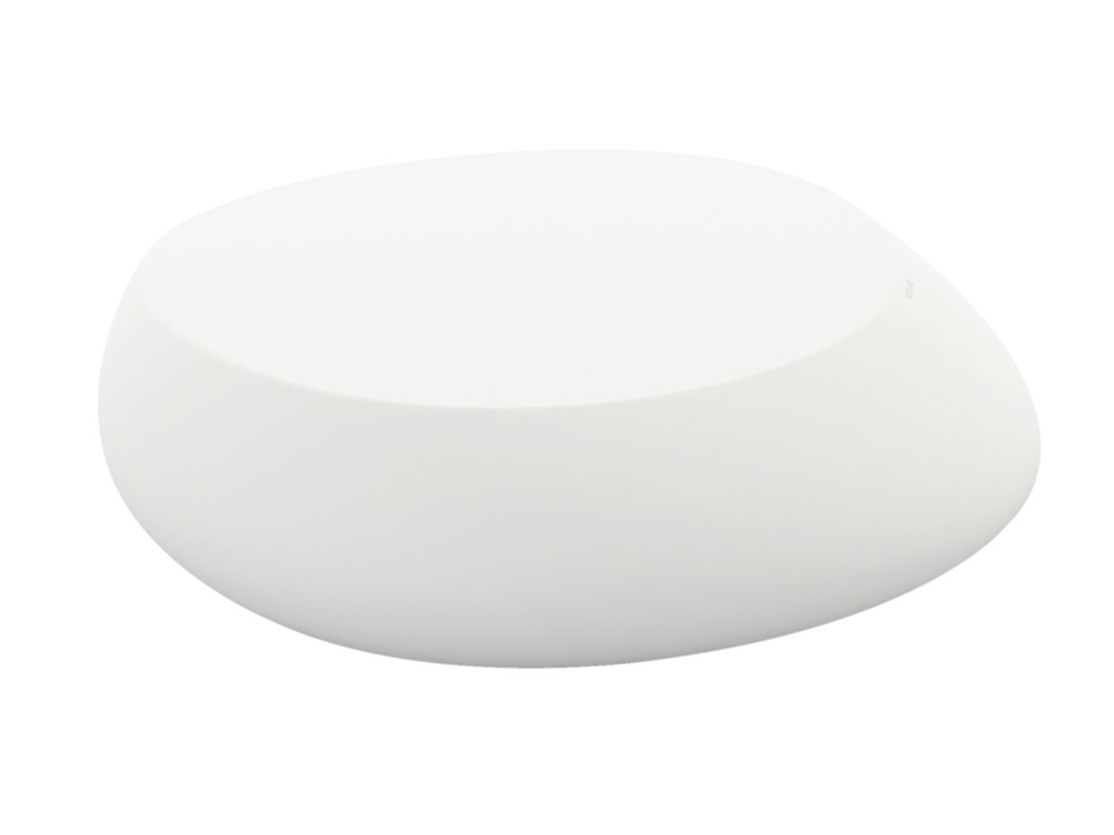 Vondom Outdoor Stone White Matte Resin Round Coffee Table