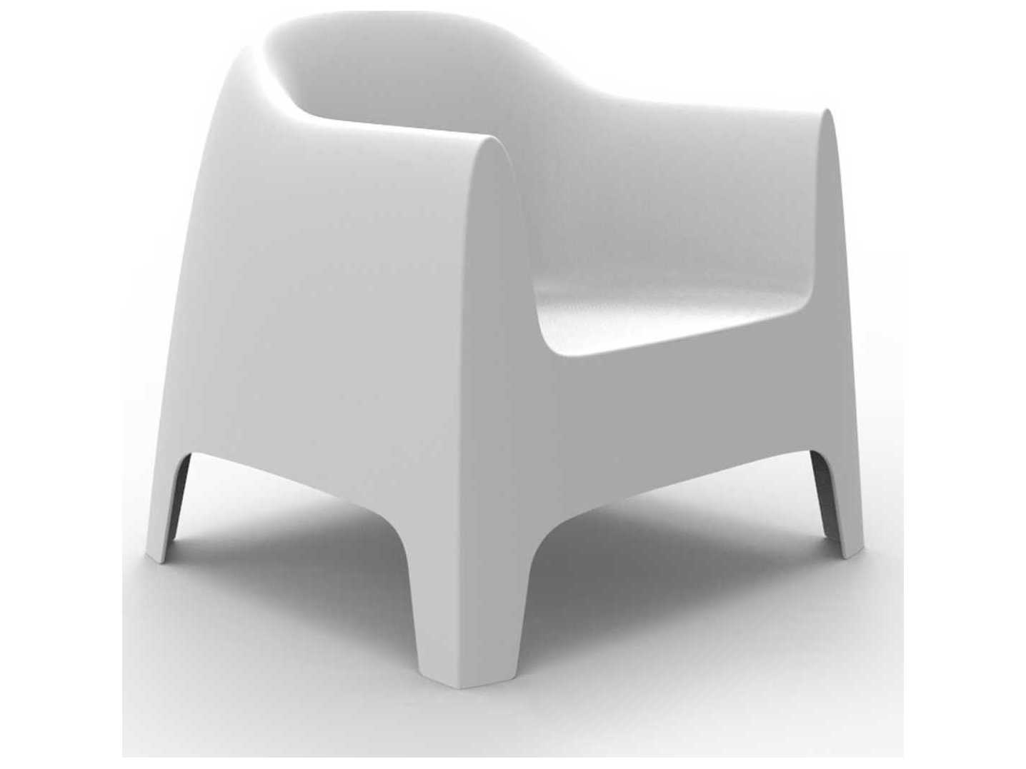 Vondom Outdoor Solid White Matte Resin Lounge Chair