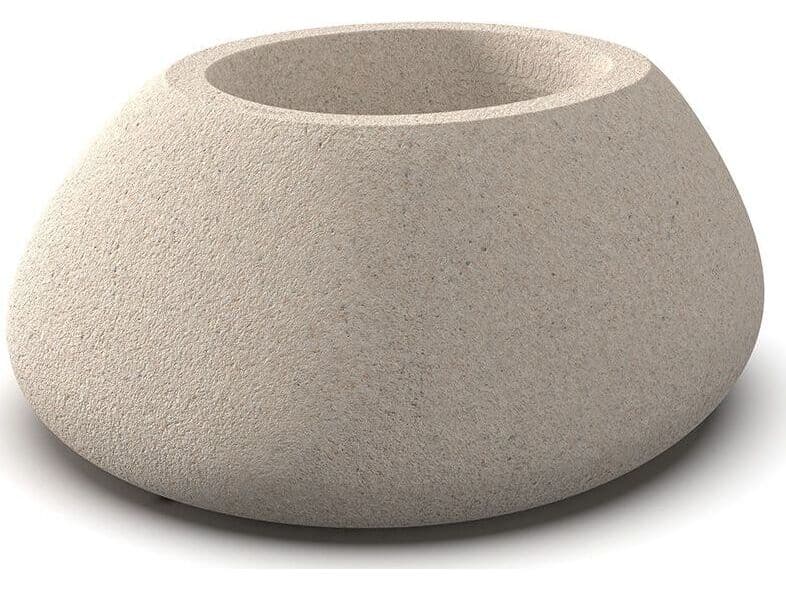 Vondom Outdoor Stone Granite Cream Planter