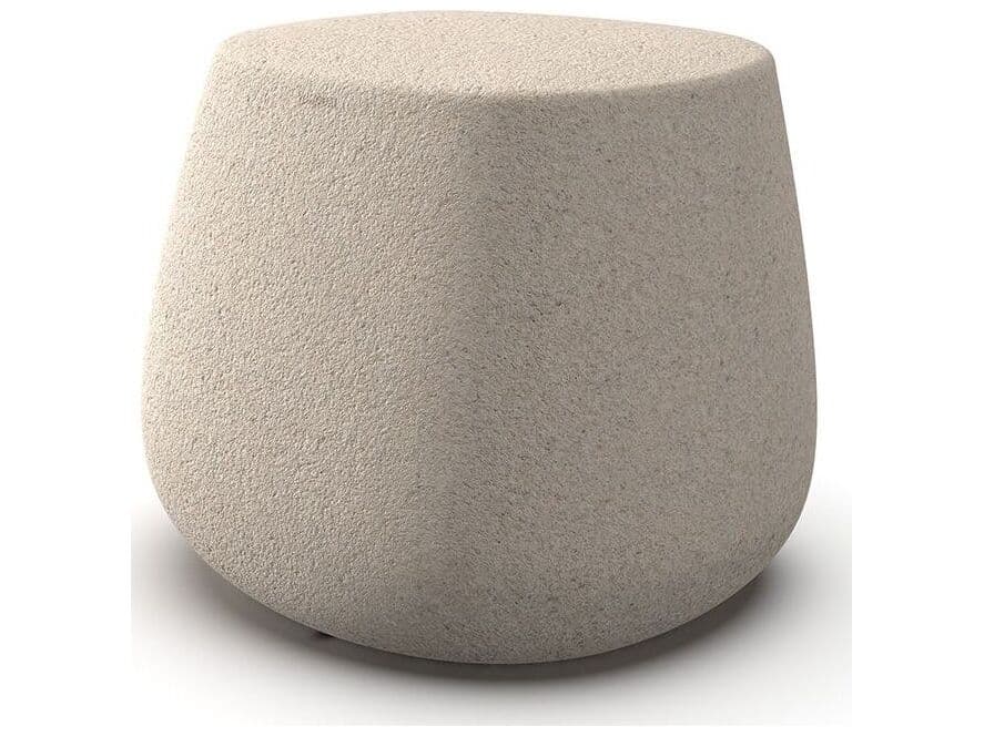 Vondom Outdoor Stone Granite Cream Resin Ottoman