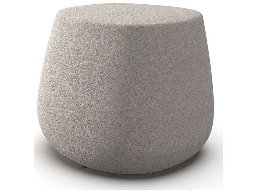 Vondom Outdoor Stone Granite Ecru Resin Ottoman
