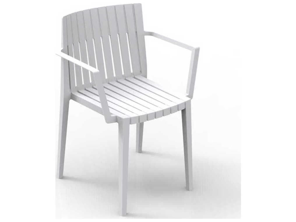 Vondom Outdoor Spritz White Matte Resin Dining Chair Set of 4