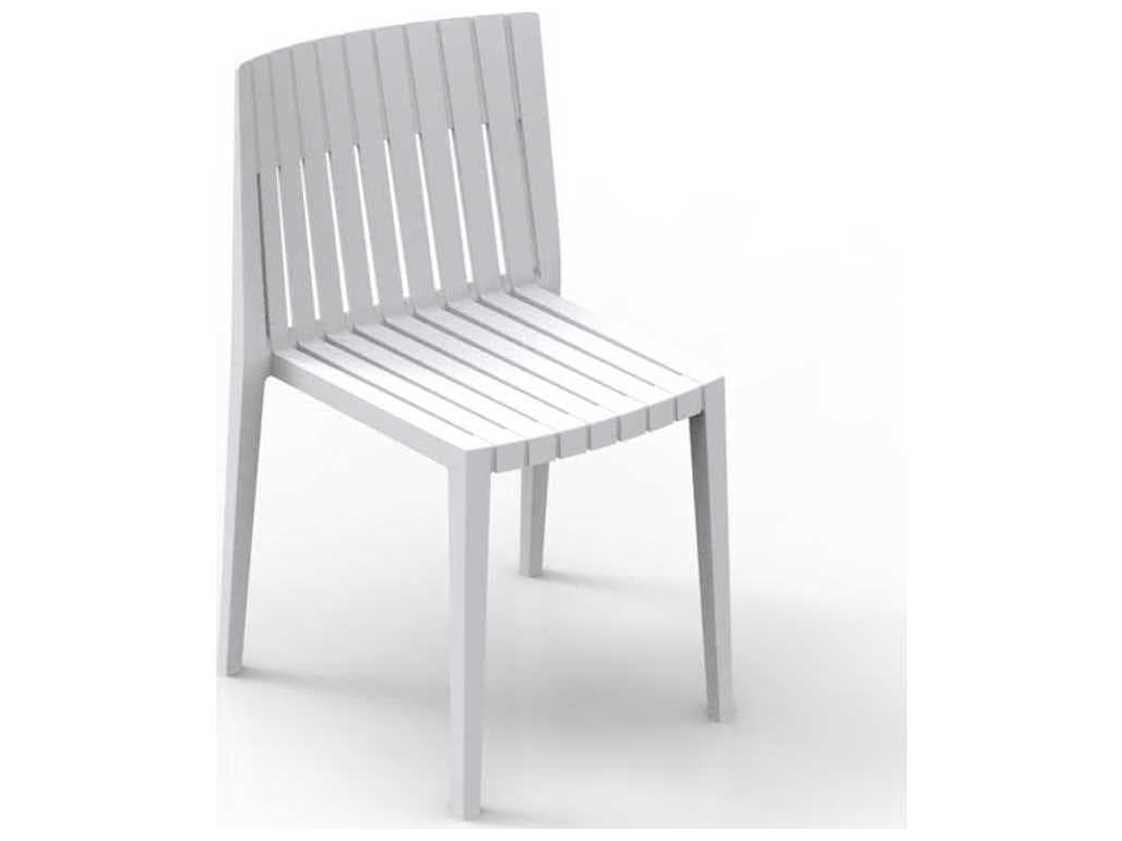 Vondom Outdoor Spritz White Matte Resin Dining Chair Set of 4