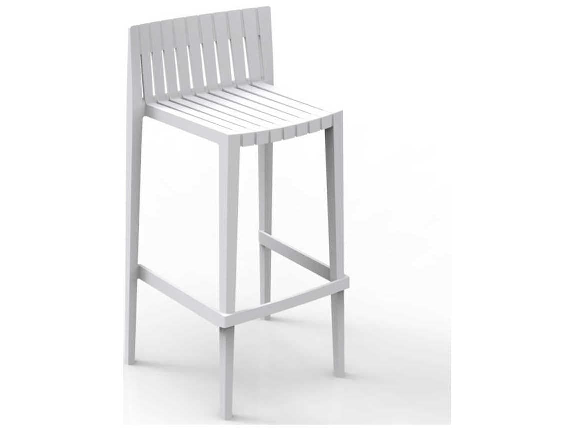 Vondom Outdoor Spritz White Matte Resin Bar Stool Set of 4