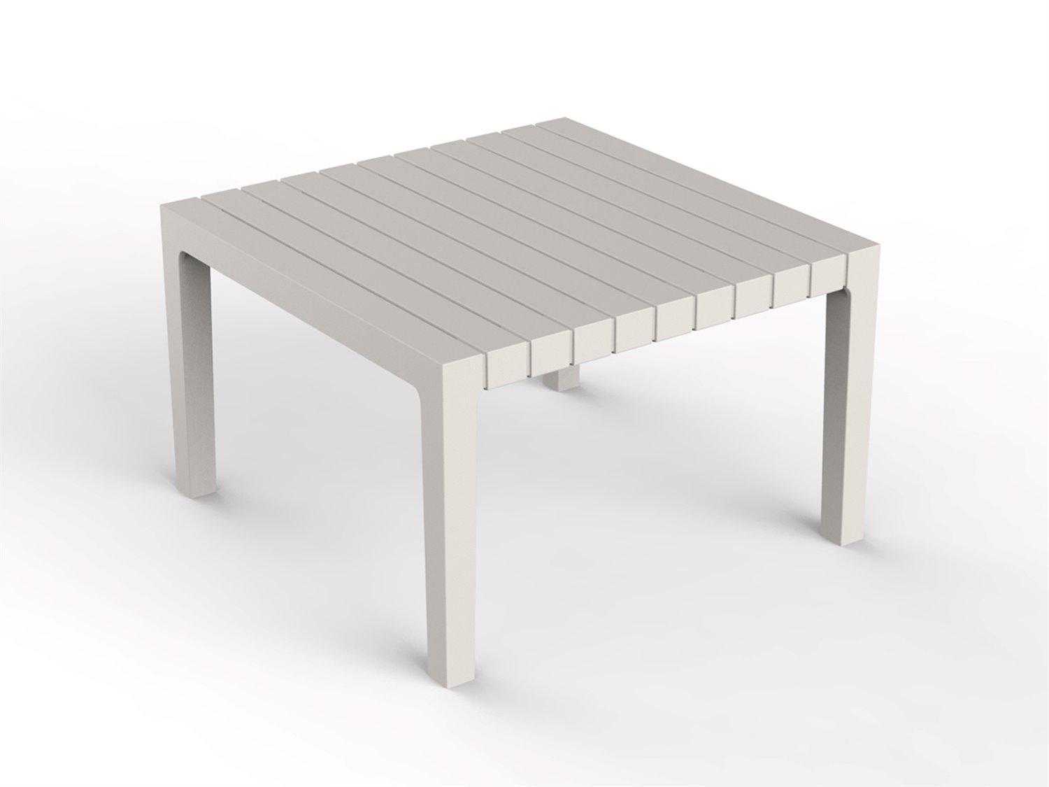 Vondom Outdoor Spritz - Sun Lounger Table - Set of 4 - 17.75 x 17.75 - Basic/Injection - Ecru