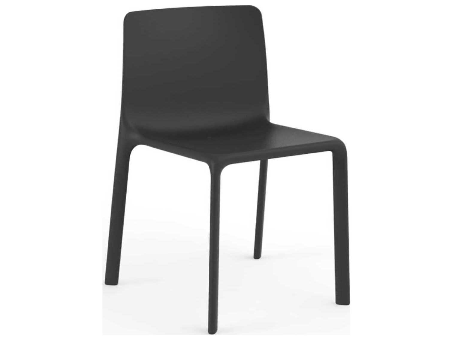 Vondom Outdoor Kes Black Polypropylene Dining Chair Set of 4