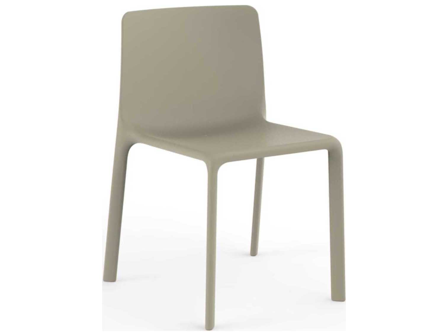 Vondom Outdoor Kes Ecru Polypropylene Dining Chair Set of 4