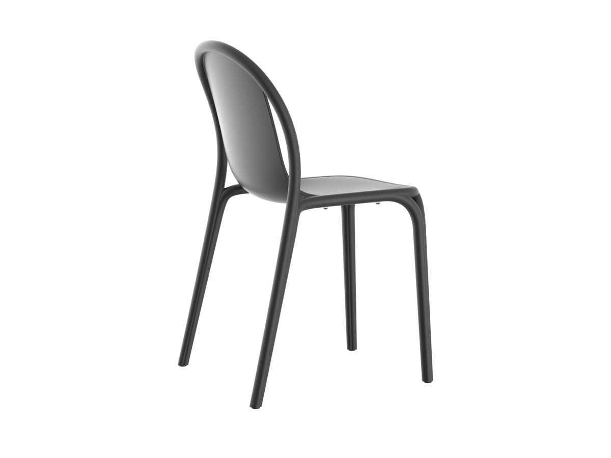 Vondom Outdoor Brooklyn Black Matte Resin Dining Chair Set of 4