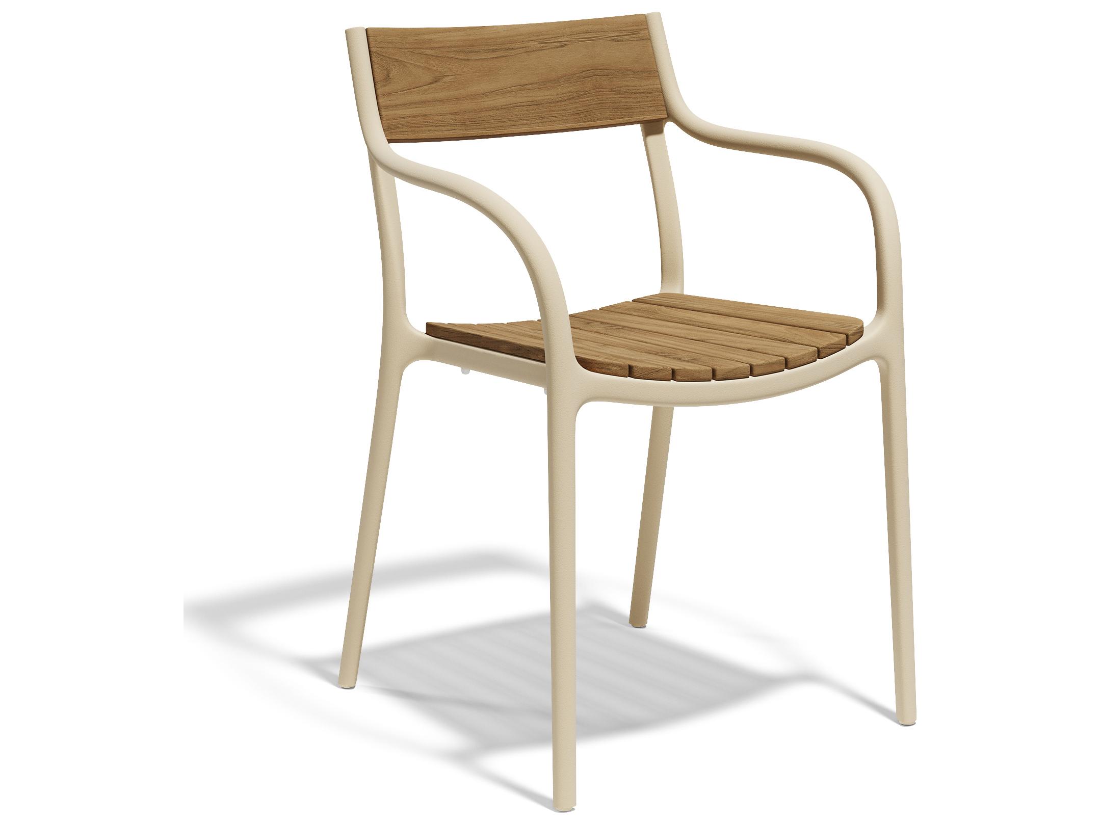 Vondom Outdoor Madison Cream Polypropylene Wood Dining Chair (Set of 4)
