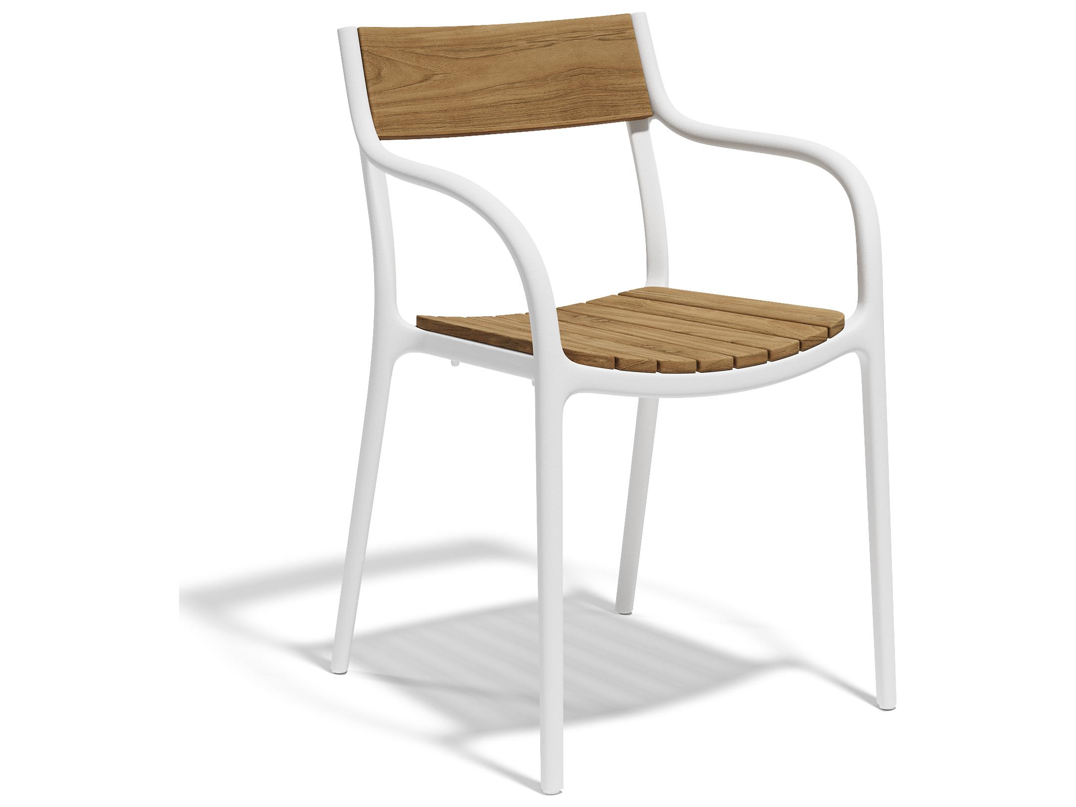 Vondom Outdoor Madison White Polypropylene Wood Dining Chair (Set of 4)