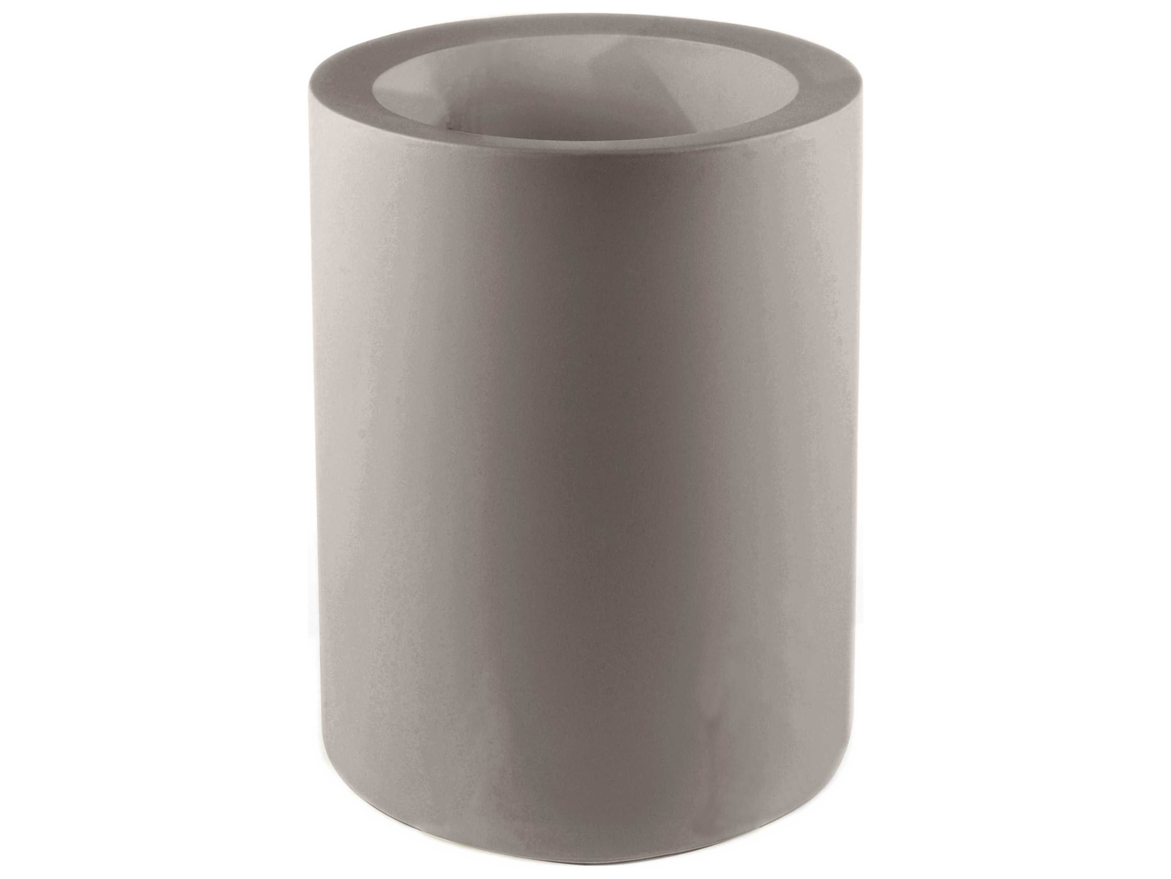 Vondom Studio High Cylinder Planter 15.75Dia. x 31.5H Basic Tortora