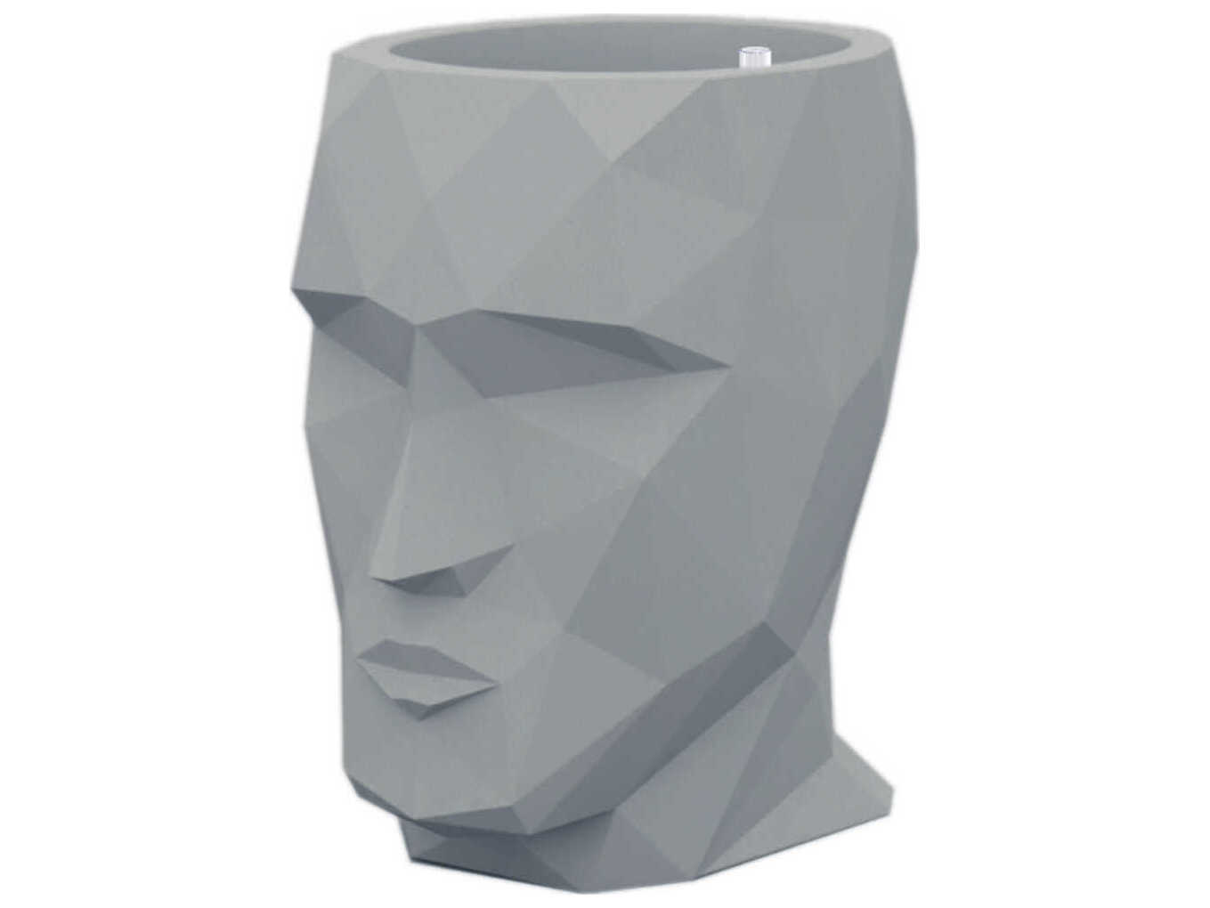 Vondom Adan Planter 27.5"L x 37.75"W x 39.25"H Water Level Indicator/Matte Gray