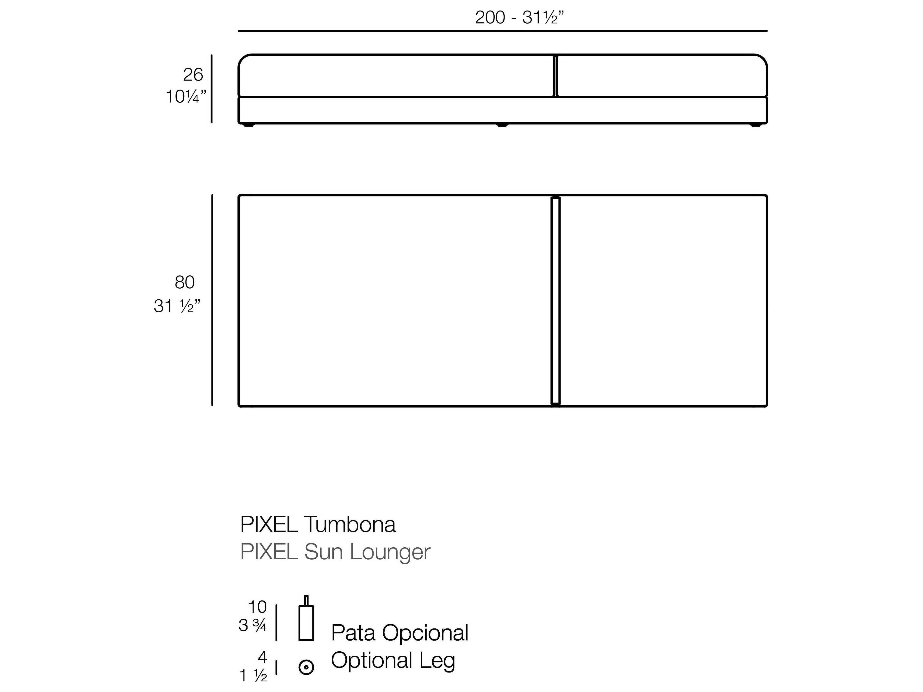Vondom Pixel Notte Blue Upholstered Chaise