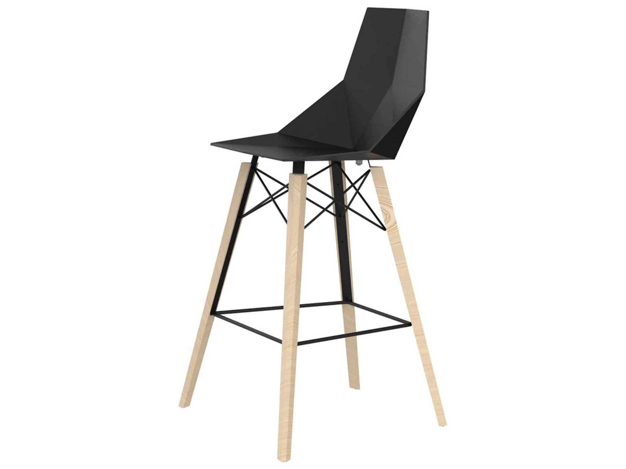 Vondom Faz Wood Beech Bar Stool Set of 4