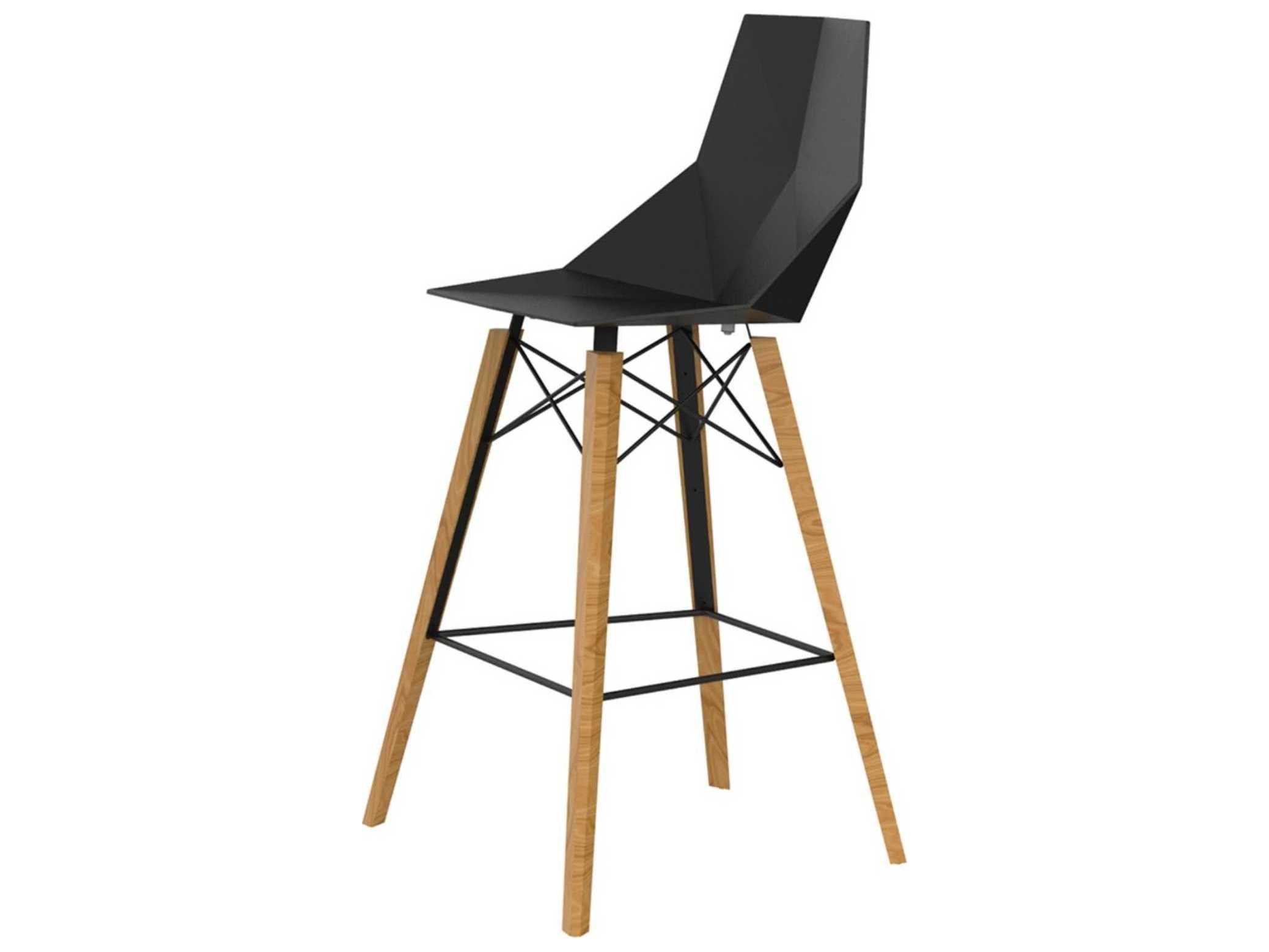 Vondom Faz Wood Beech Bar Stool Set of 4