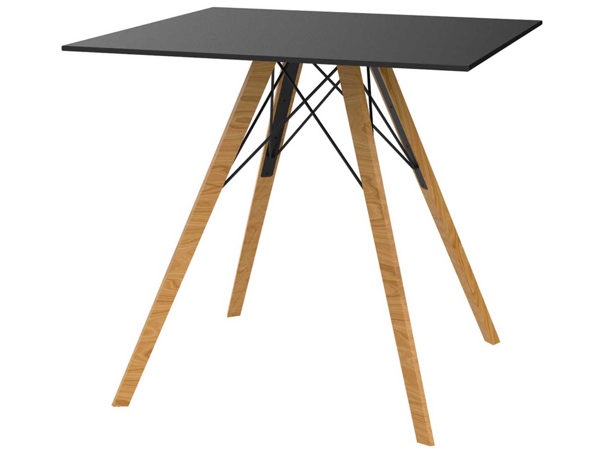 Vondom Faz Wood Square Plastic Dining Table