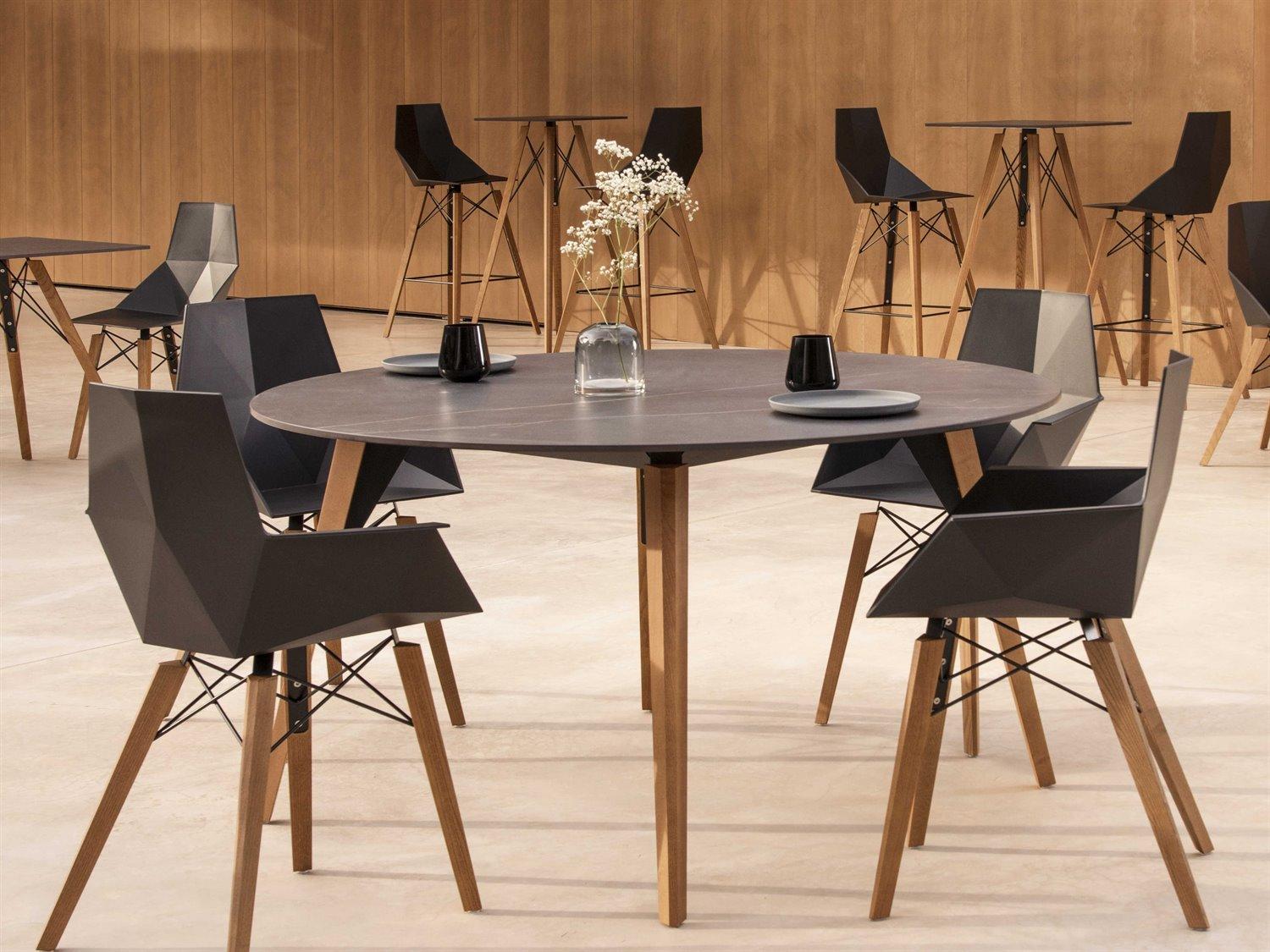 Vondom Faz Wood Beech Dining Room Set