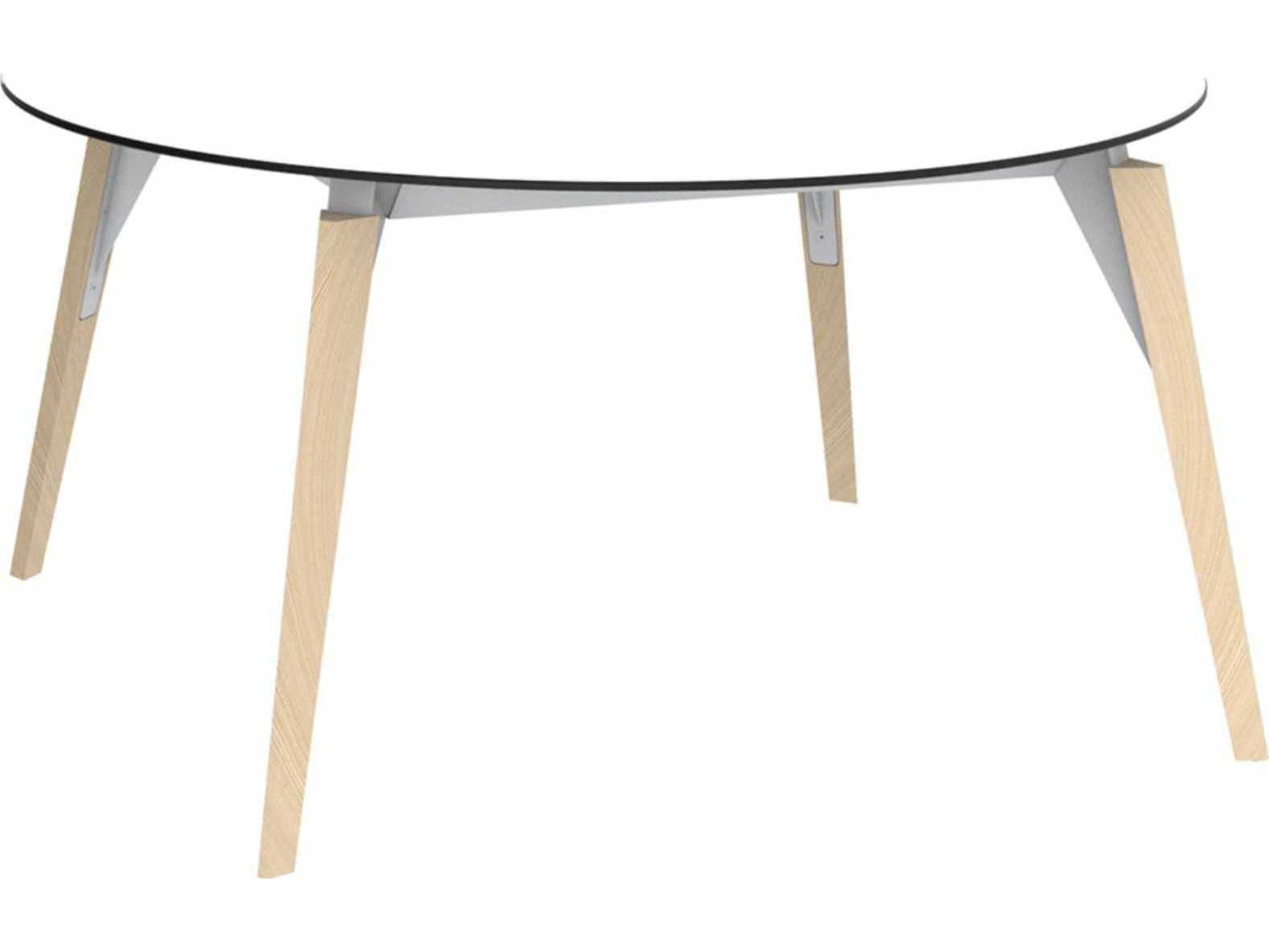 Vondom Faz Wood Round Plastic Dining Table