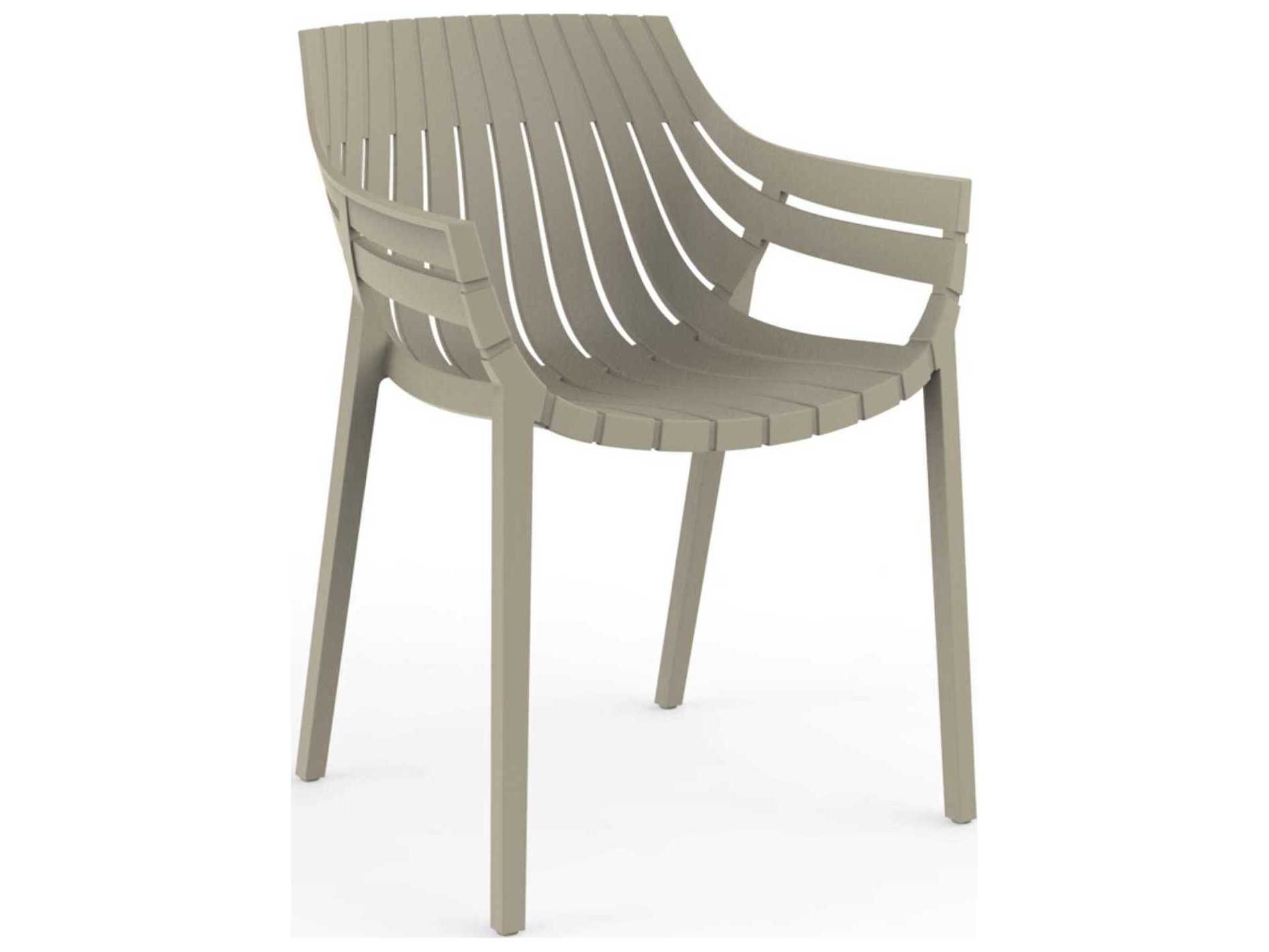 Vondom Spritz Gray Arm Dining Chair Set of 4