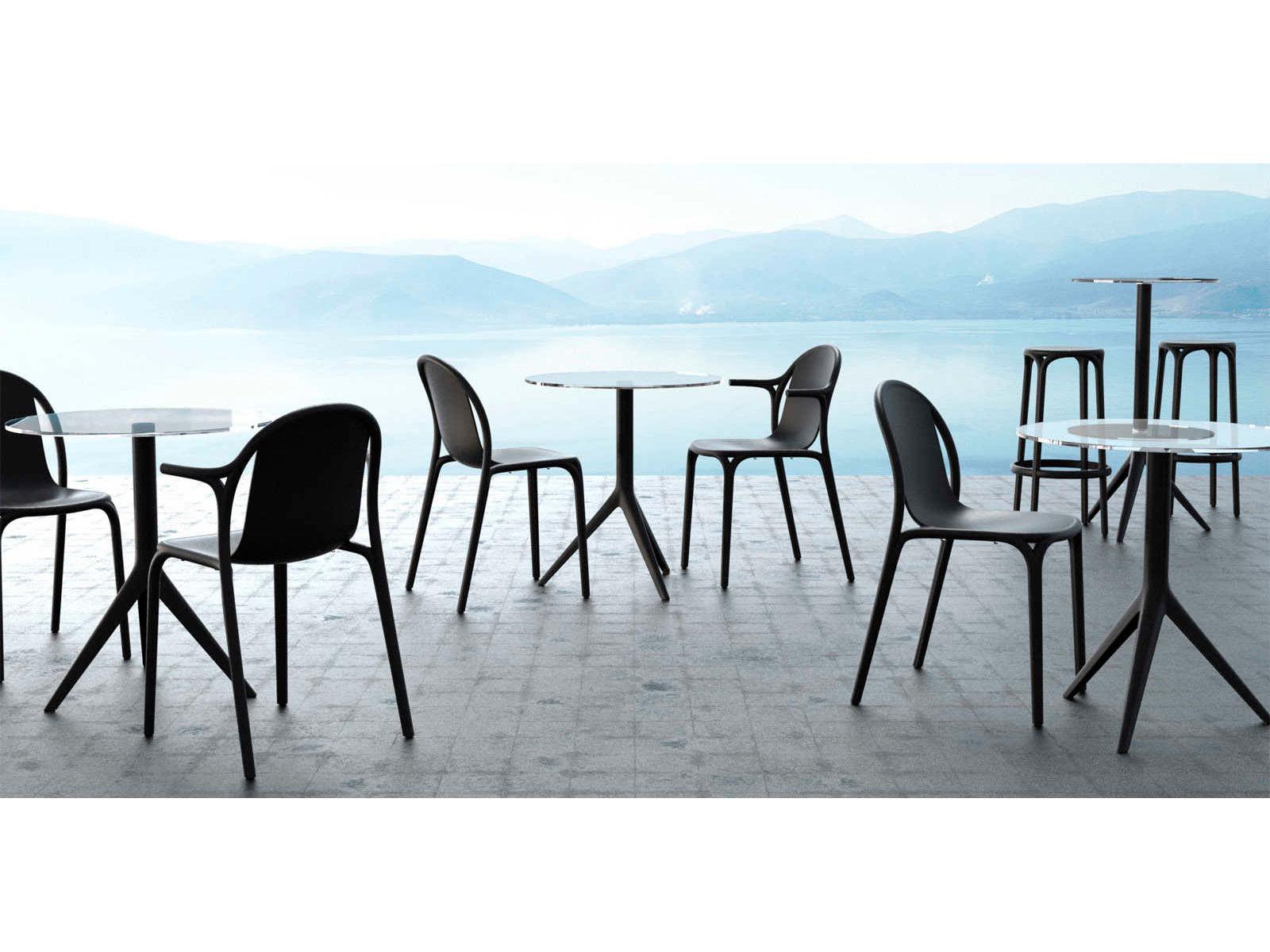 Vondom Brooklyn Black Side Dining Chair Set of 4