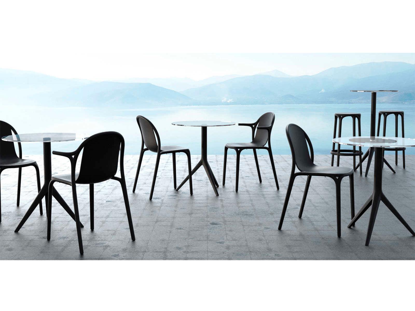 Vondom Brooklyn Black Arm Dining Chair Set of 4