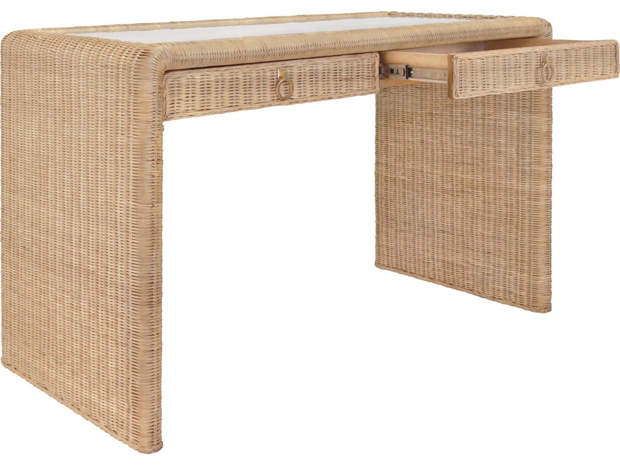 Worlds Away Natural Secretary Desk