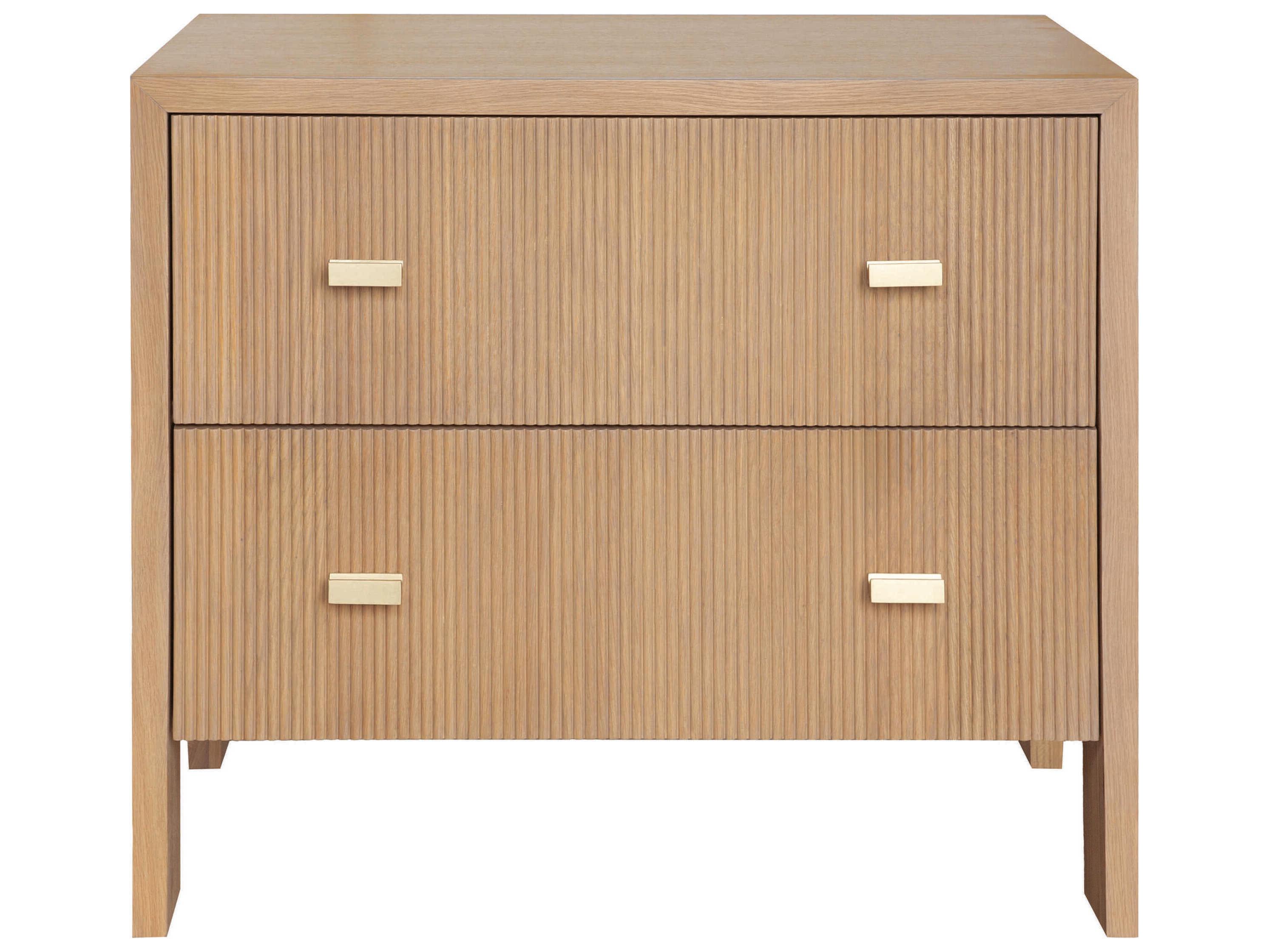 Worlds Away Rectangular Wood Natural Oak End Table