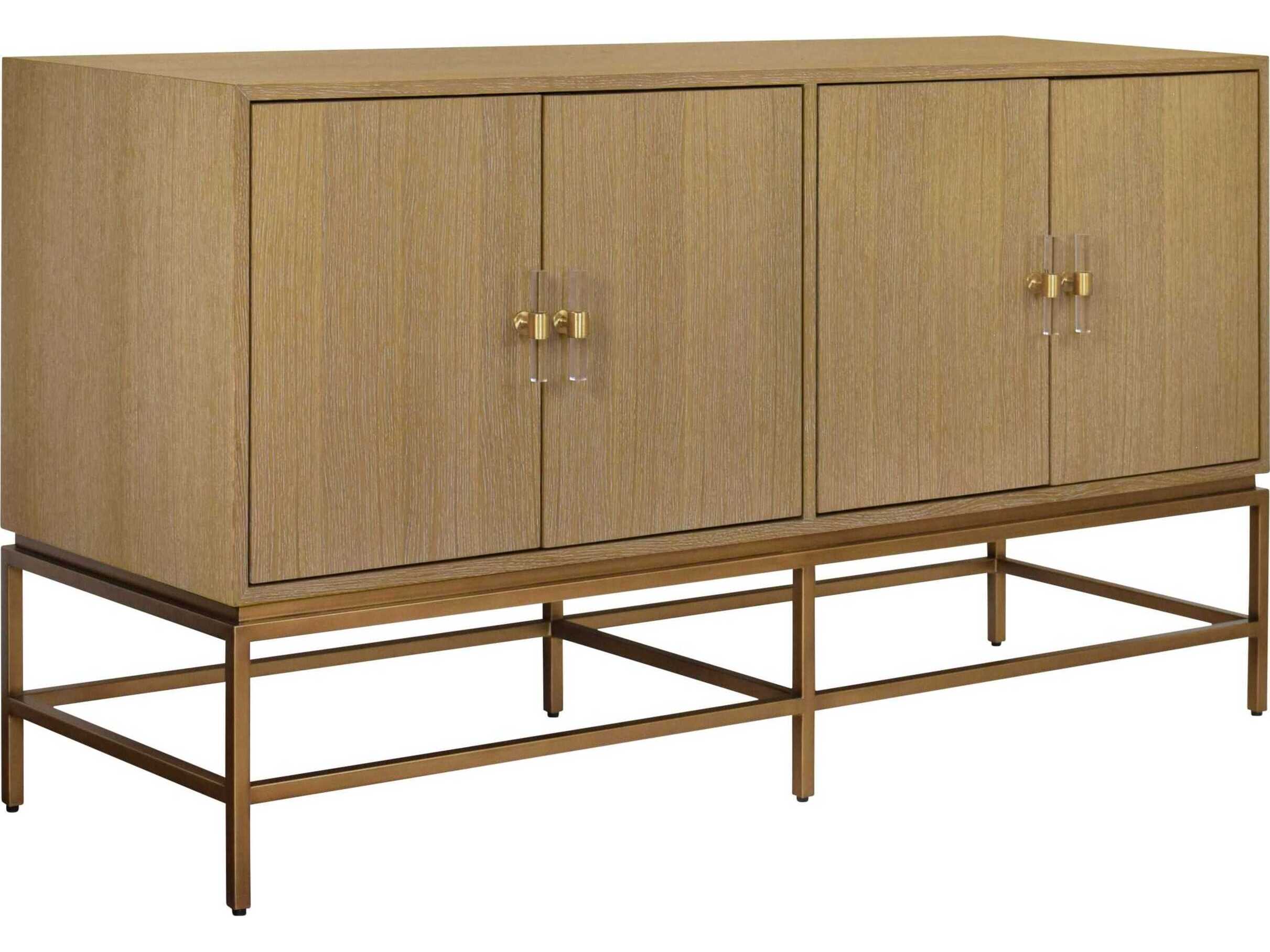Worlds Away 60" Oak Wood Sideboard