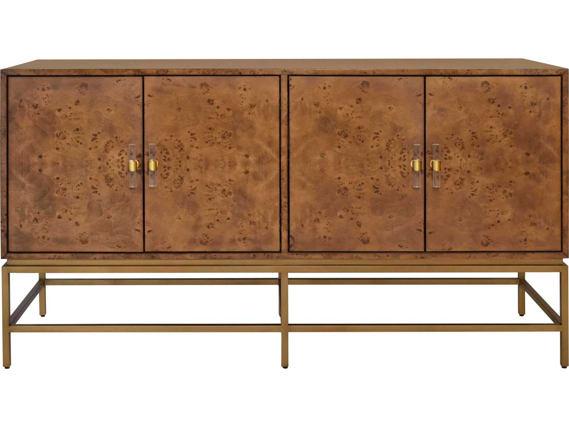 Worlds Away 60" Burlwood Sideboard