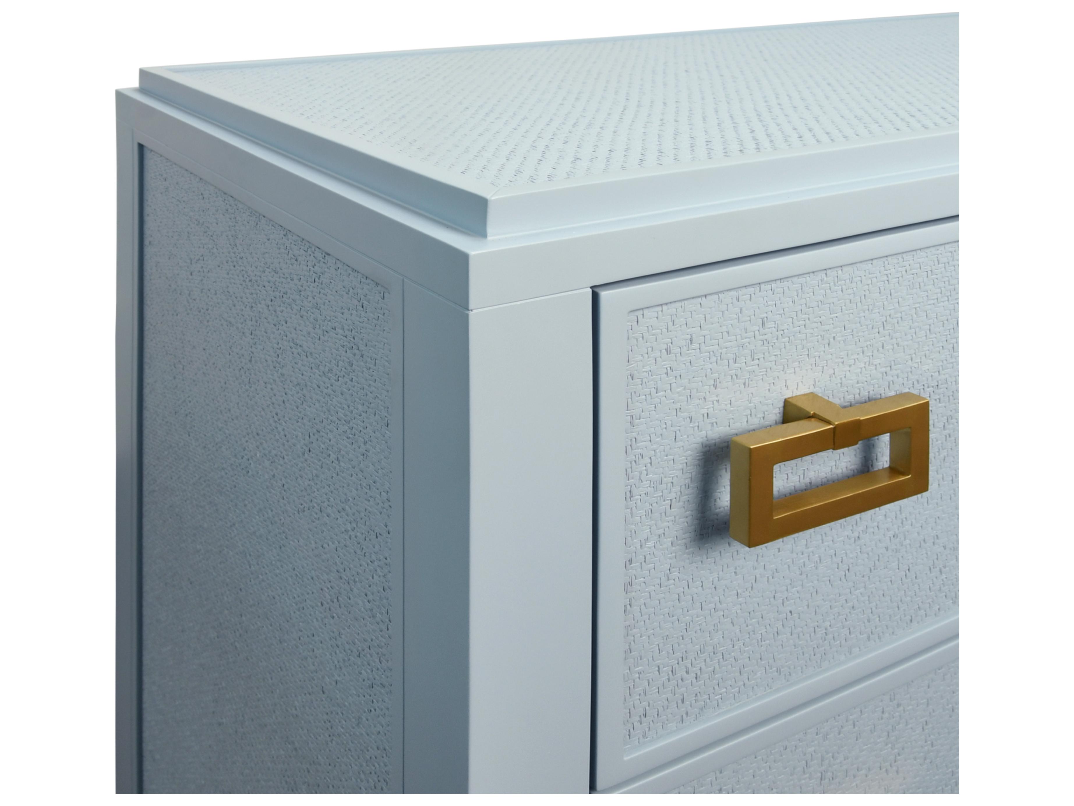 Worlds Away 6-Drawers Blue Double Dresser