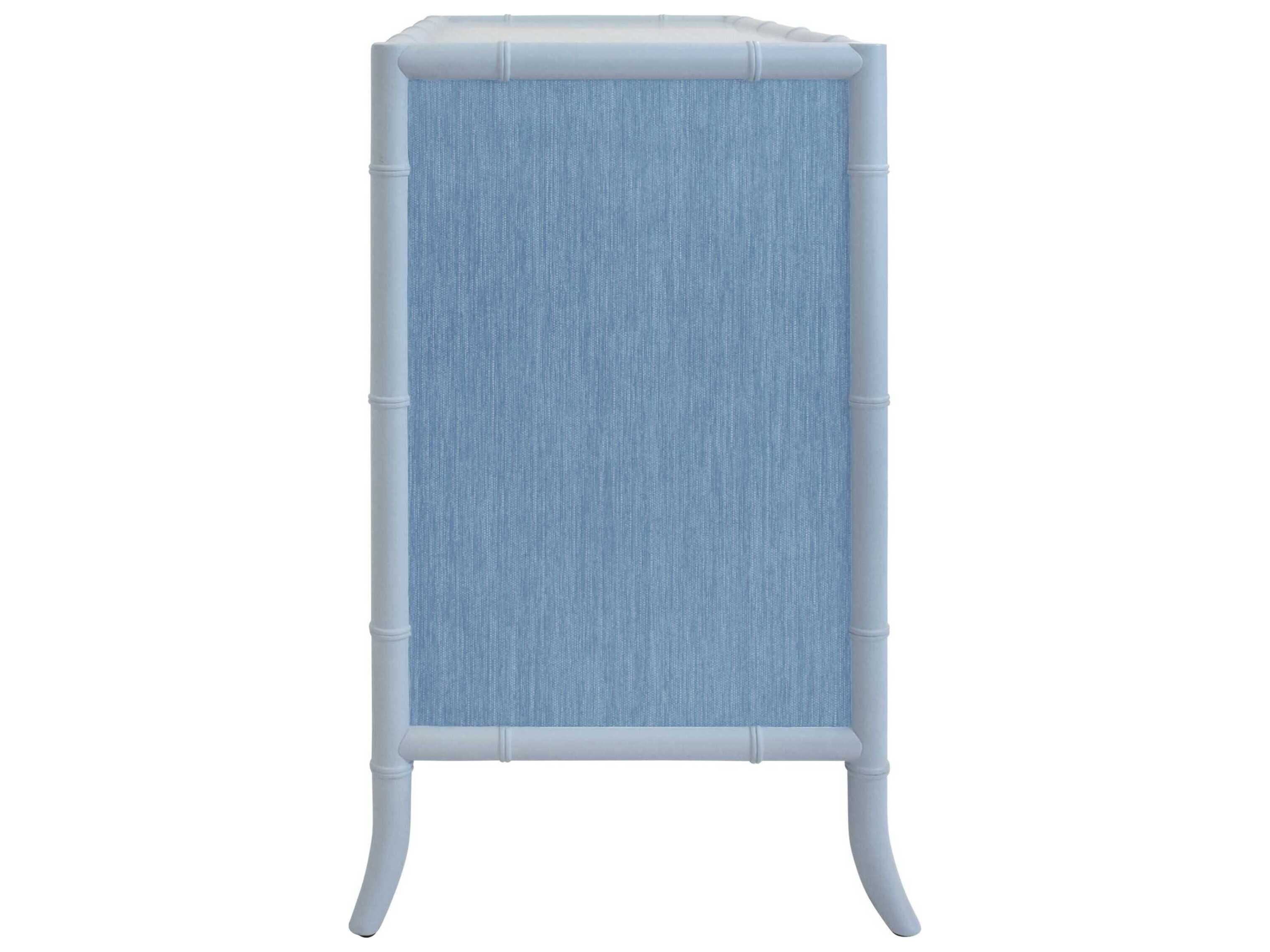 Worlds Away 4-Drawers Blue Bamboo Wood Dresser