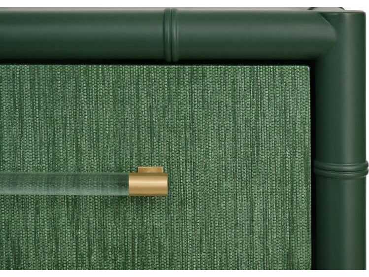 Worlds Away 4-Drawers Green Bamboo Wood Dresser