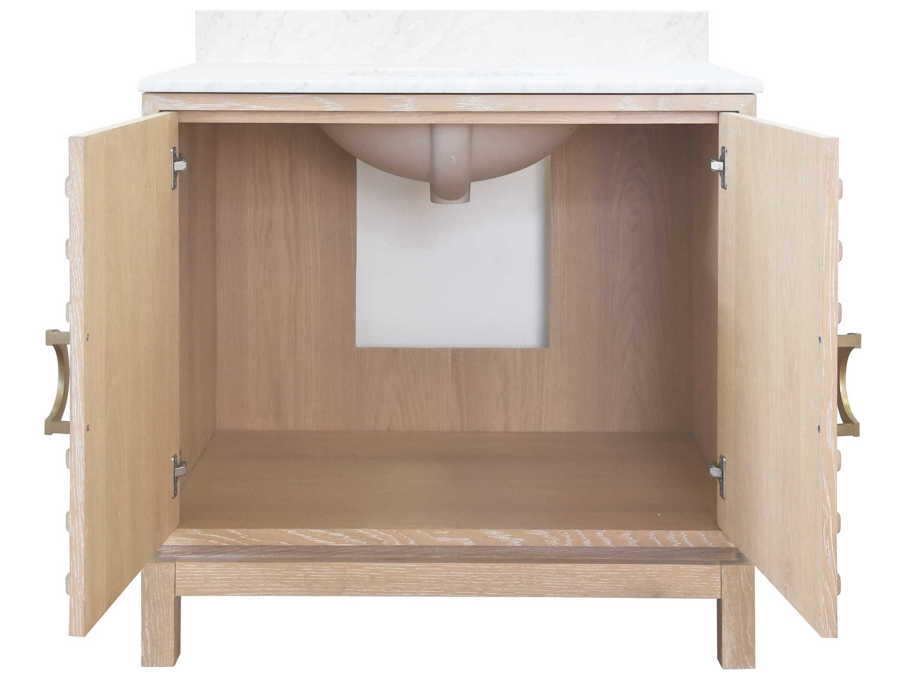 Worlds Away Antique Brass / Cerused Oak 36" Vanity