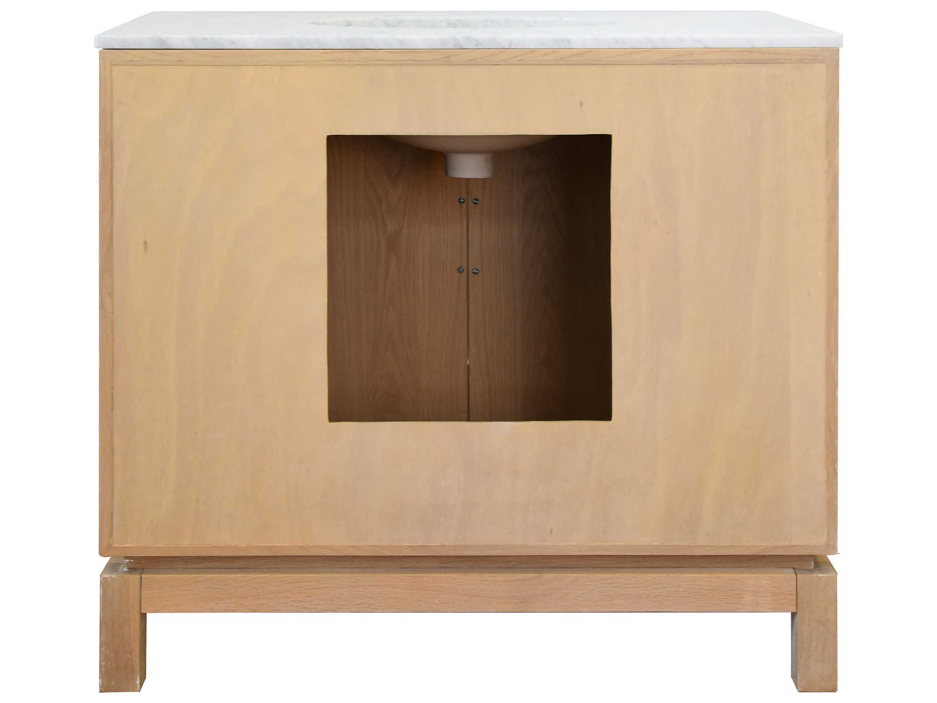 Worlds Away Antique Brass / Cerused Oak 36" Vanity