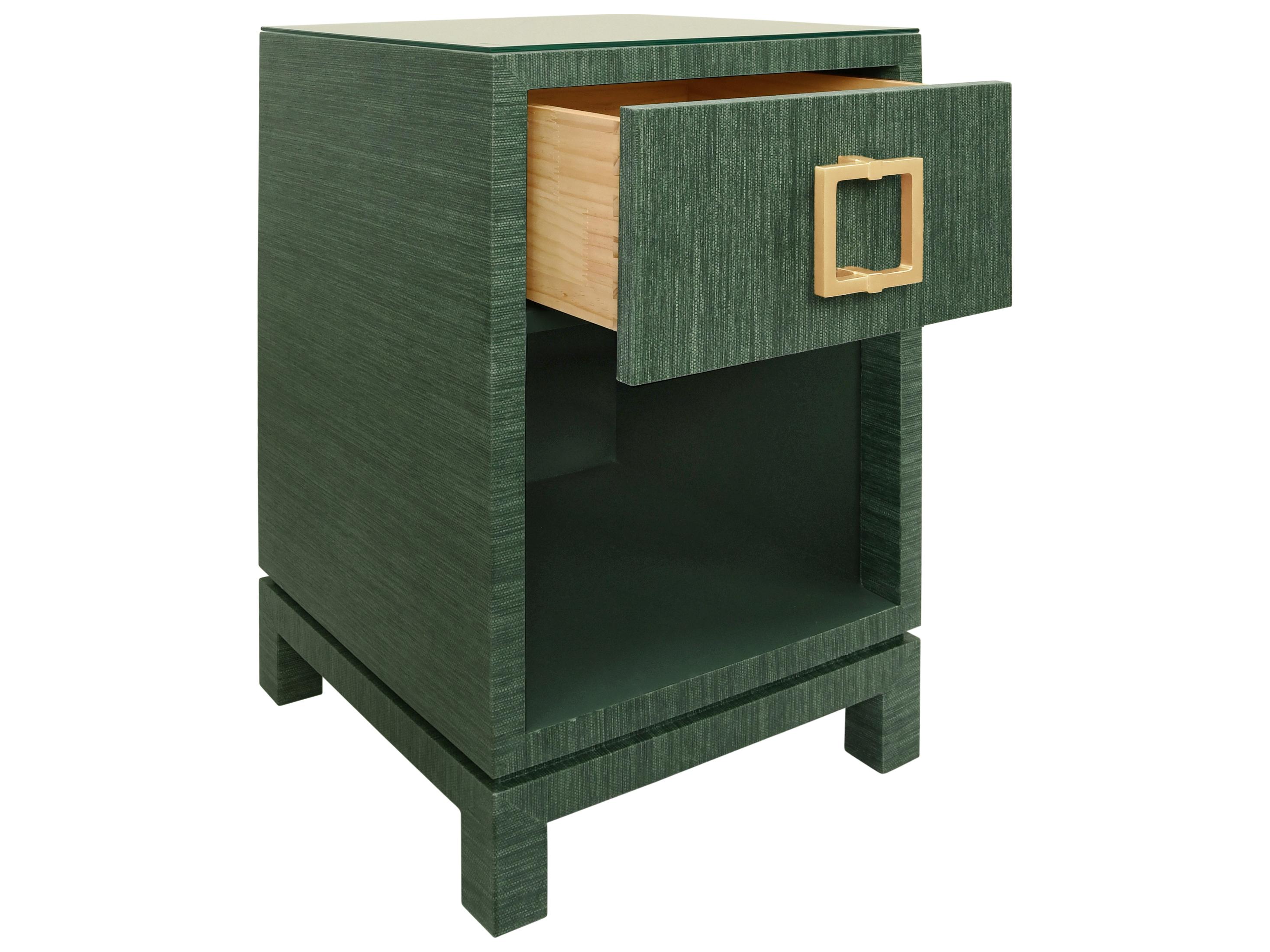 Worlds Away Square Glass End Table