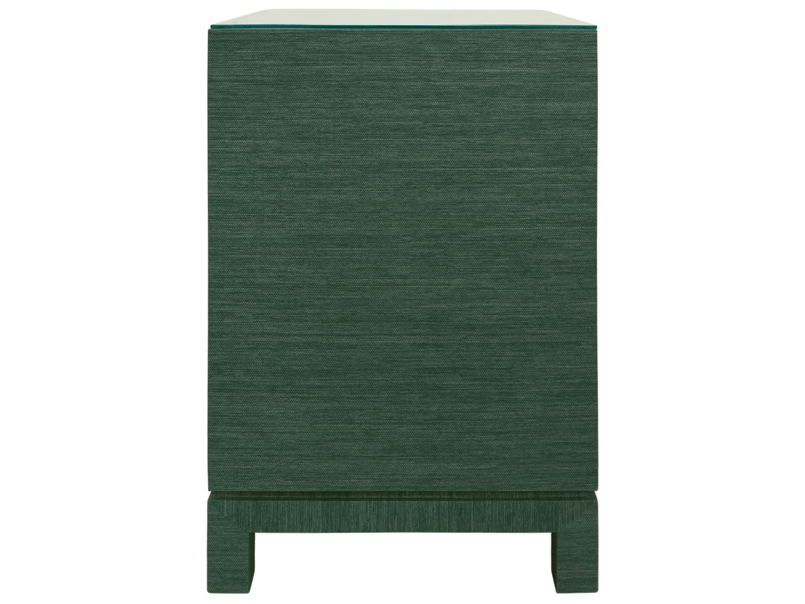 Worlds Away Square Glass End Table