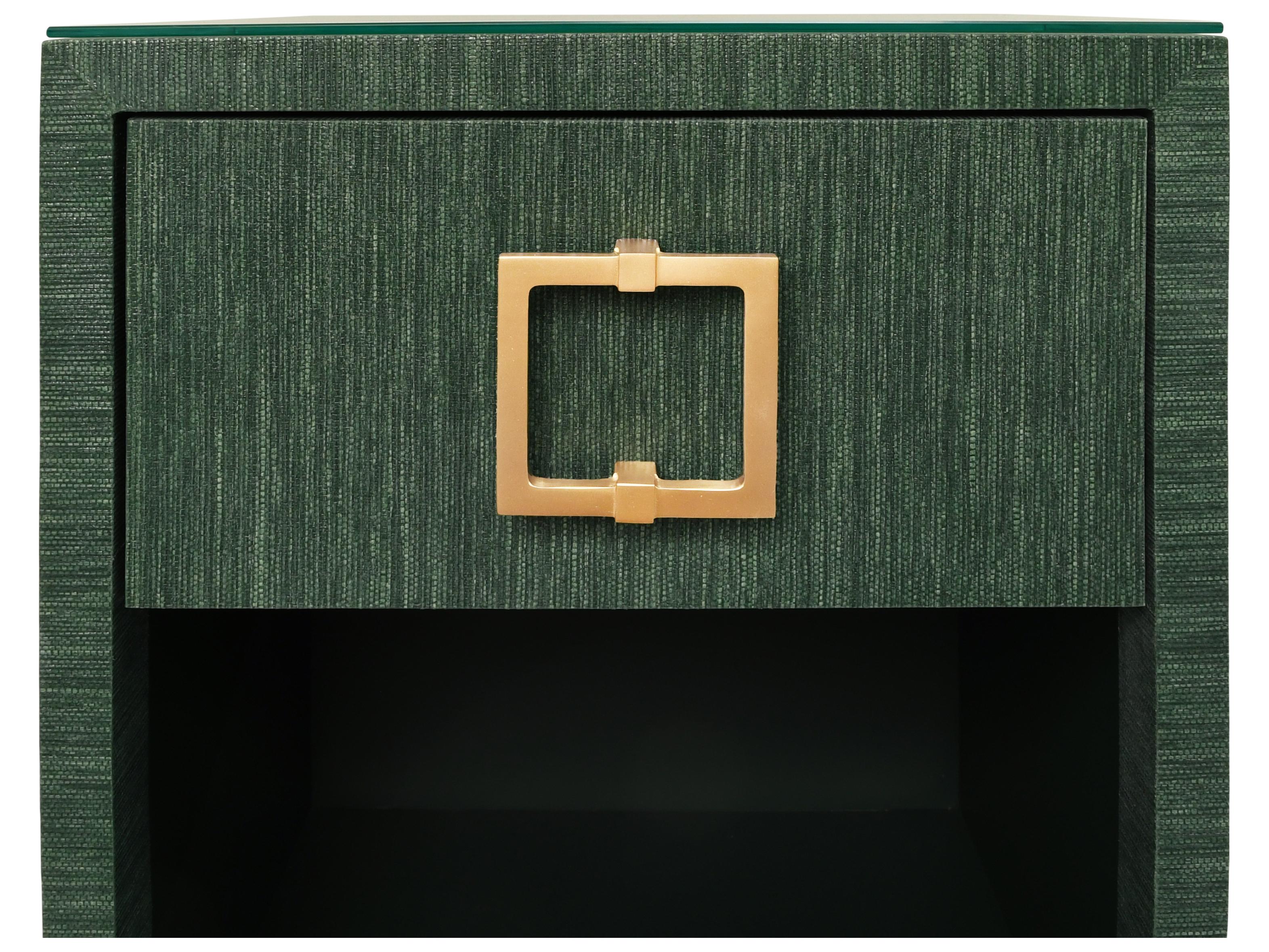 Worlds Away Square Glass End Table