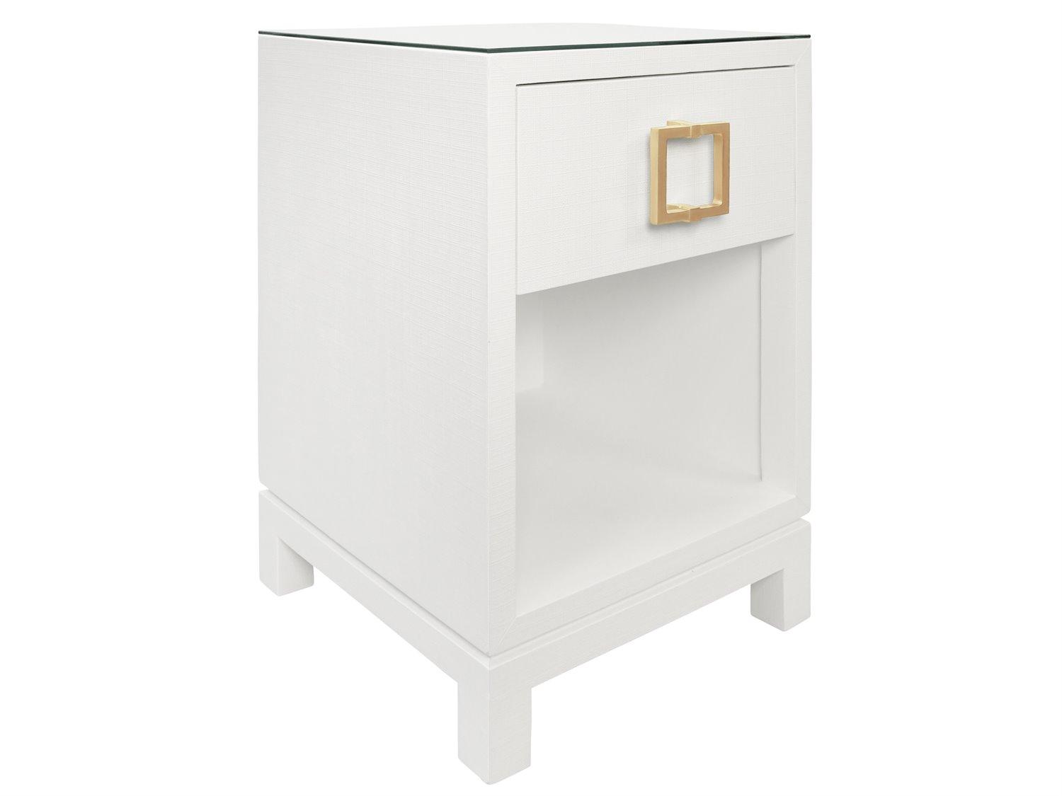 Worlds Away Square Glass End Table